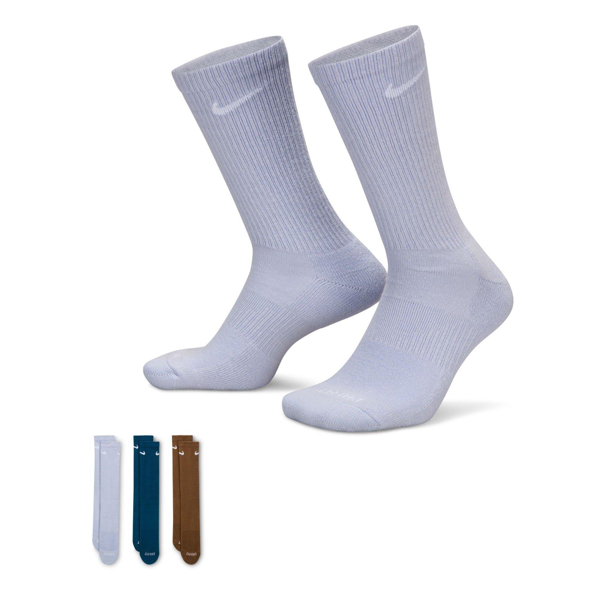 Ghost/Blue - Nike - 3 Pack Crew Socks Mens - 1