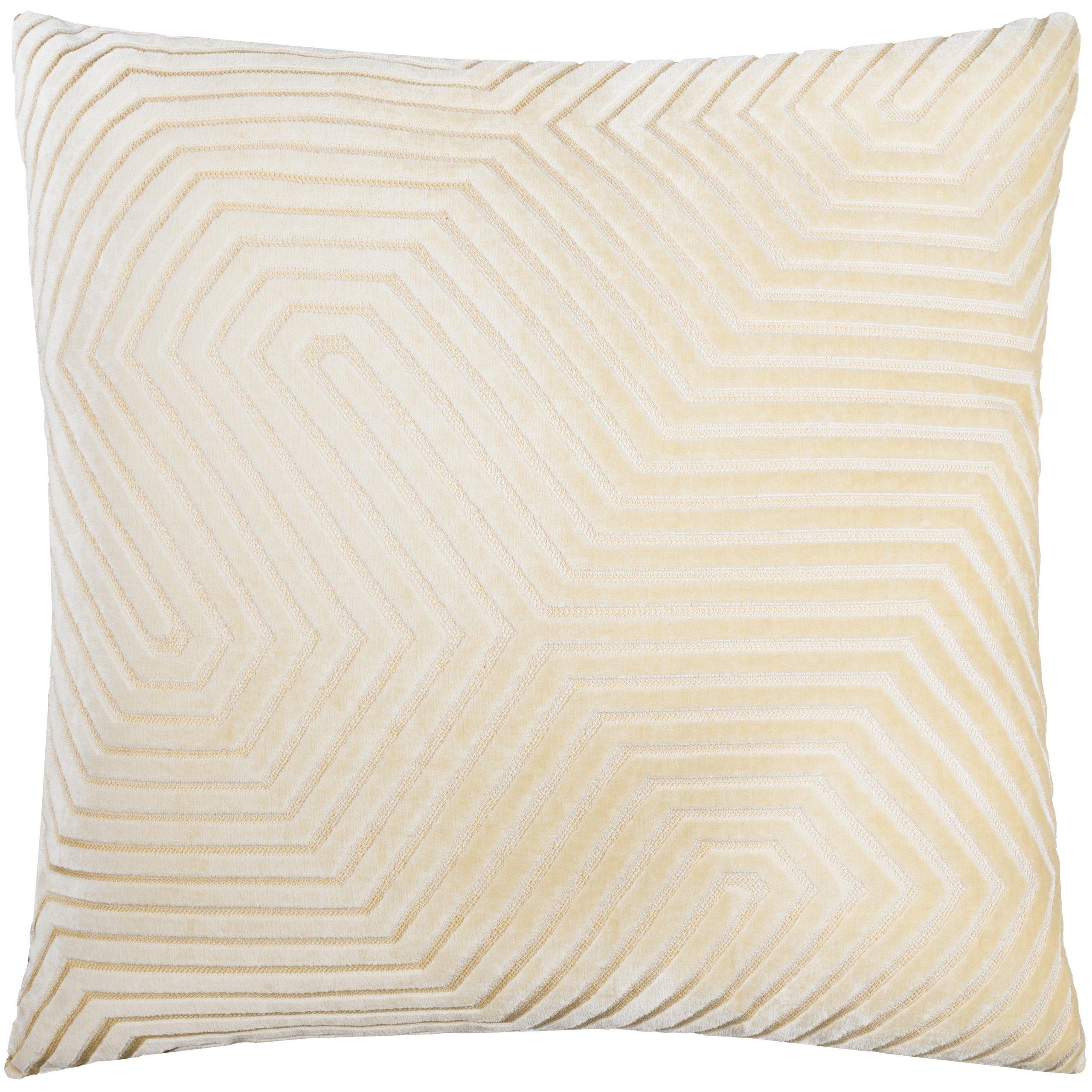 Ivory - Paoletti - Evoke Cut Velvet Feather Filled Cushion - 3