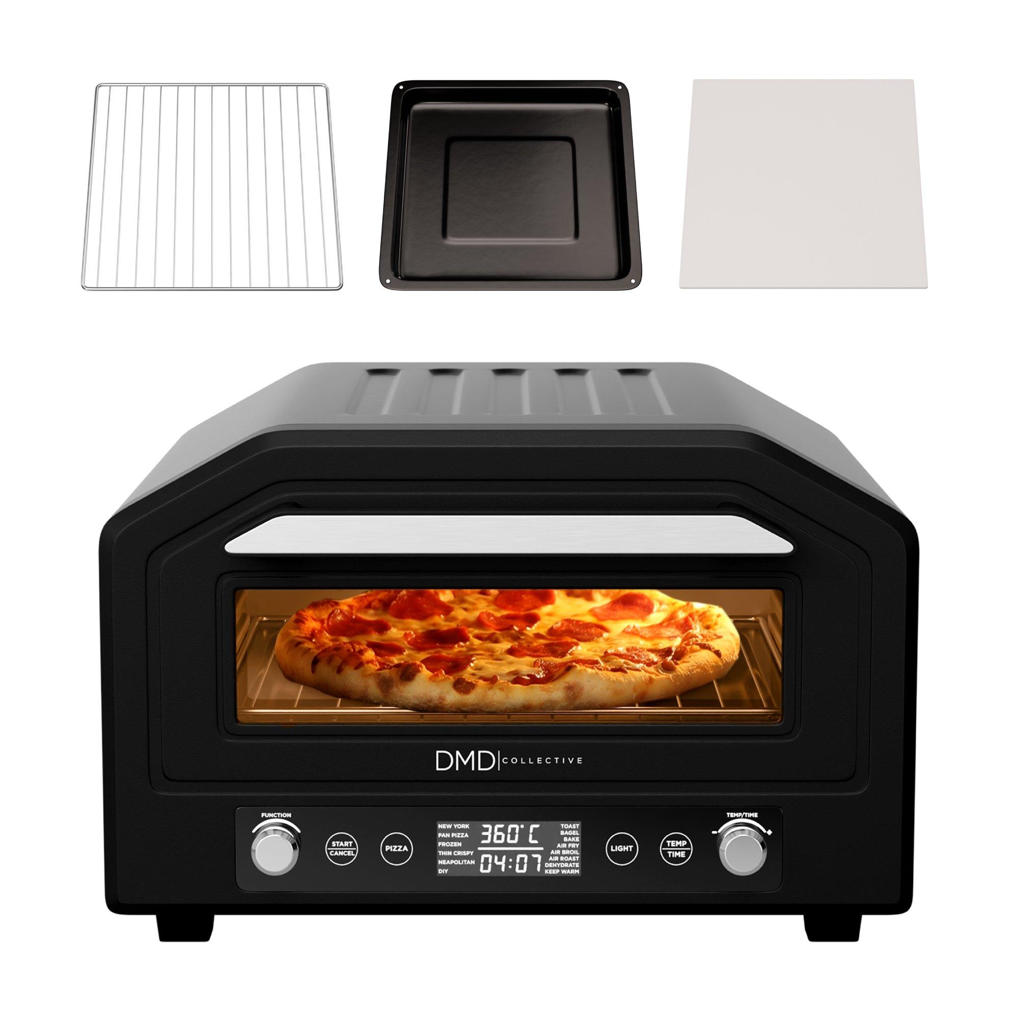 Black - DMD Collective - Electric Pizza Oven & Air Fryer Combo - 1