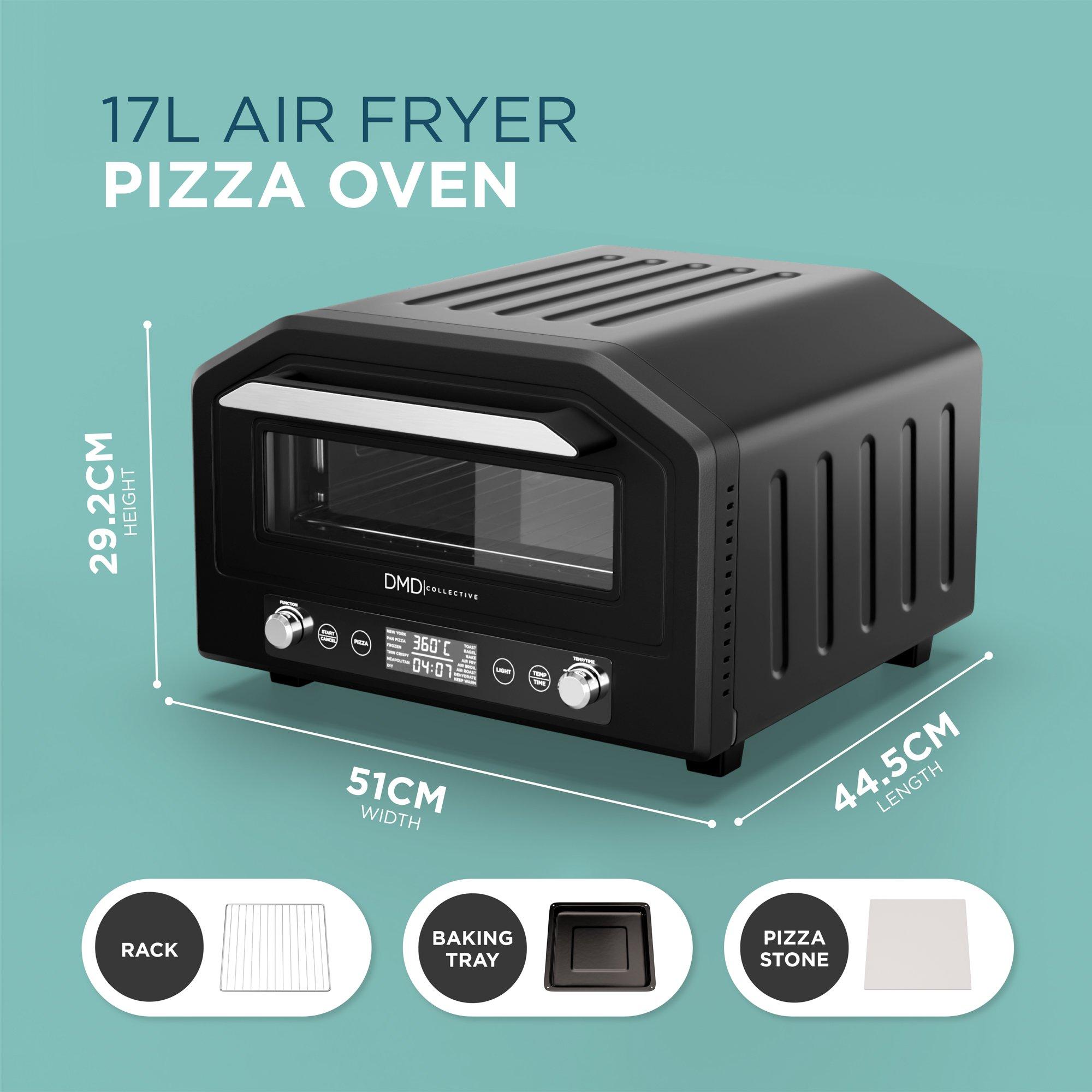 Black - DMD Collective - Electric Pizza Oven & Air Fryer Combo - 2