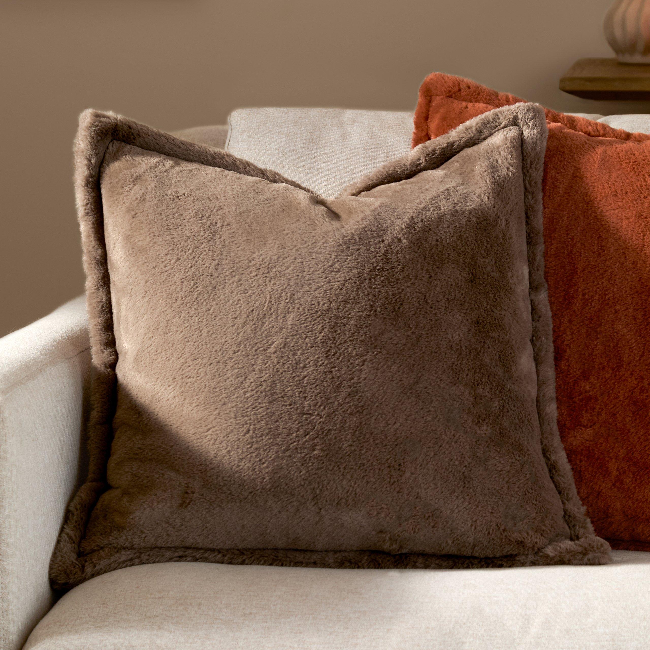 Mocha - Furn - Kallu Faux Fur Feather Filled Cushion - 2