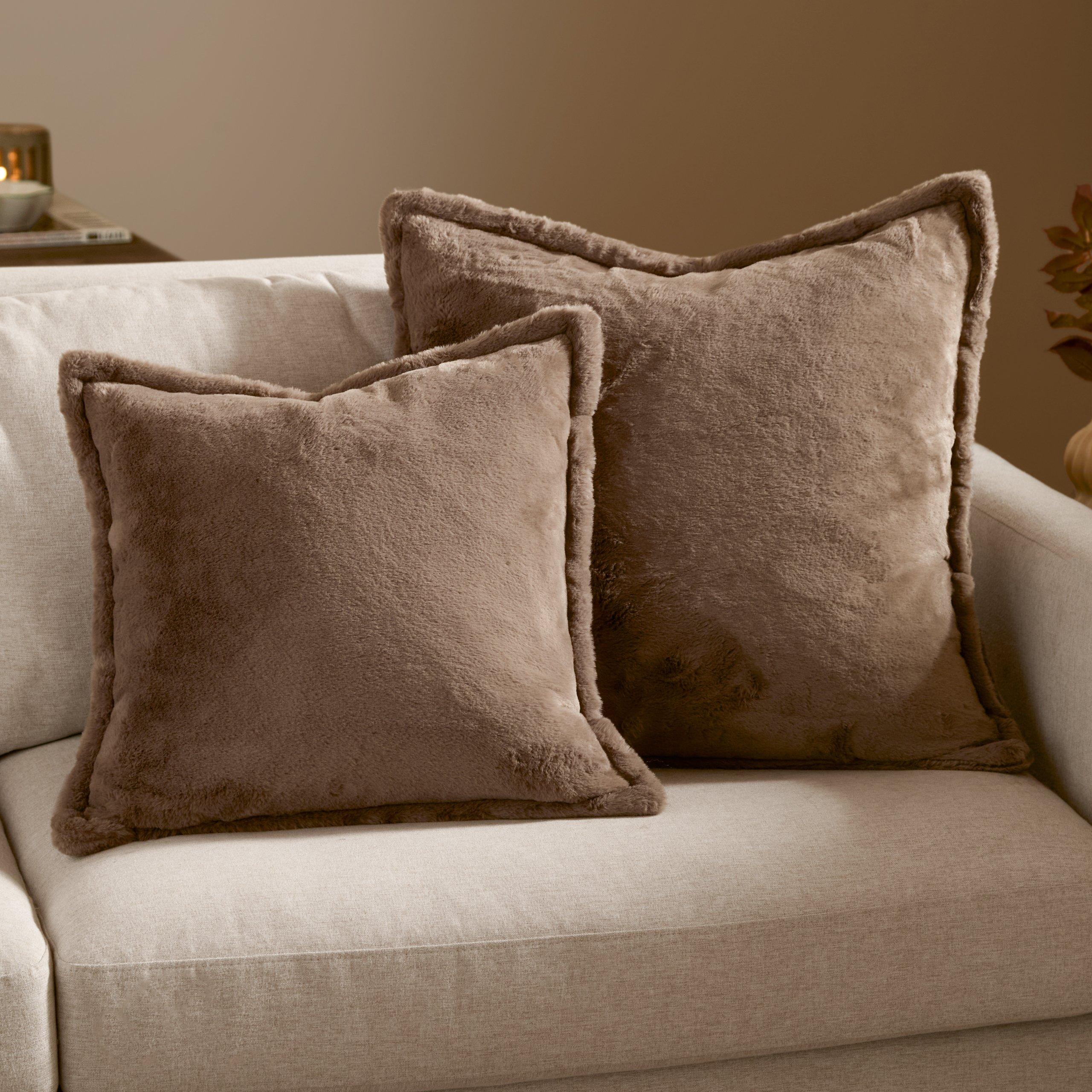 Mocha - Furn - Kallu Faux Fur Feather Filled Cushion - 7