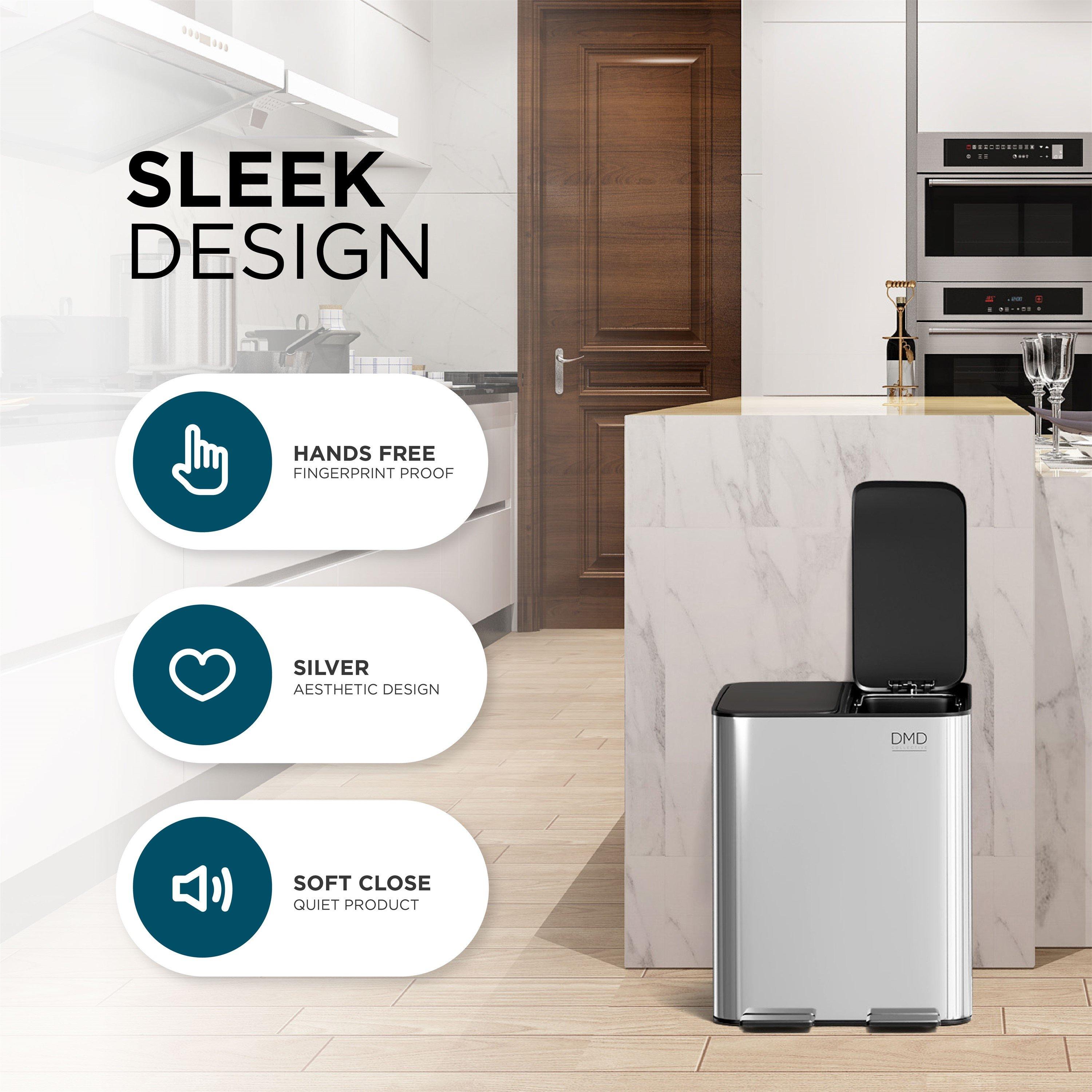 Stainless Steel - DMD Collective - 2x15L Dual Stainless Steel Bin - 5