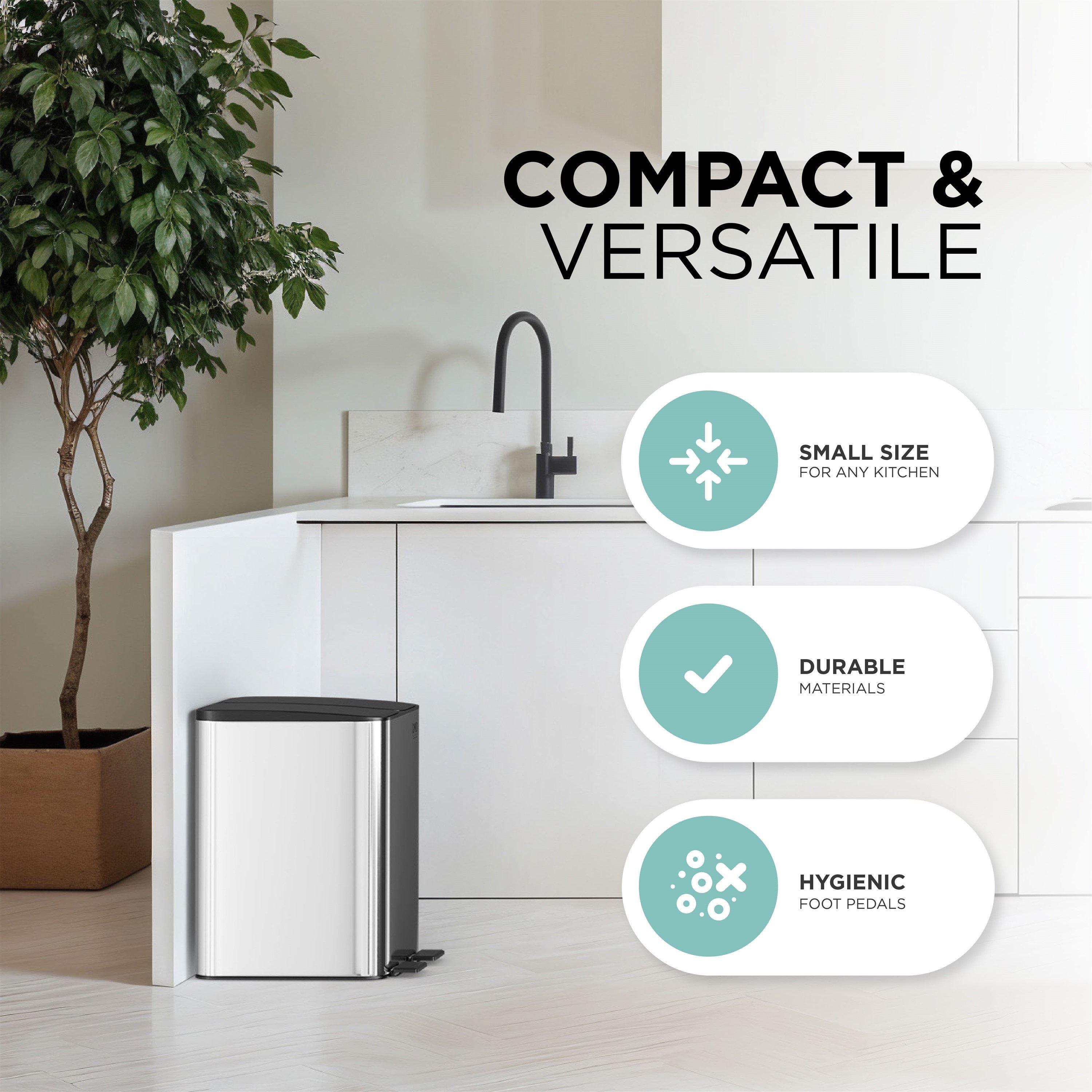 Stainless Steel - DMD Collective - 2x15L Dual Stainless Steel Bin - 7