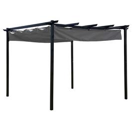 Charles Bentley 3 x 3m Steel Pergola - Grey