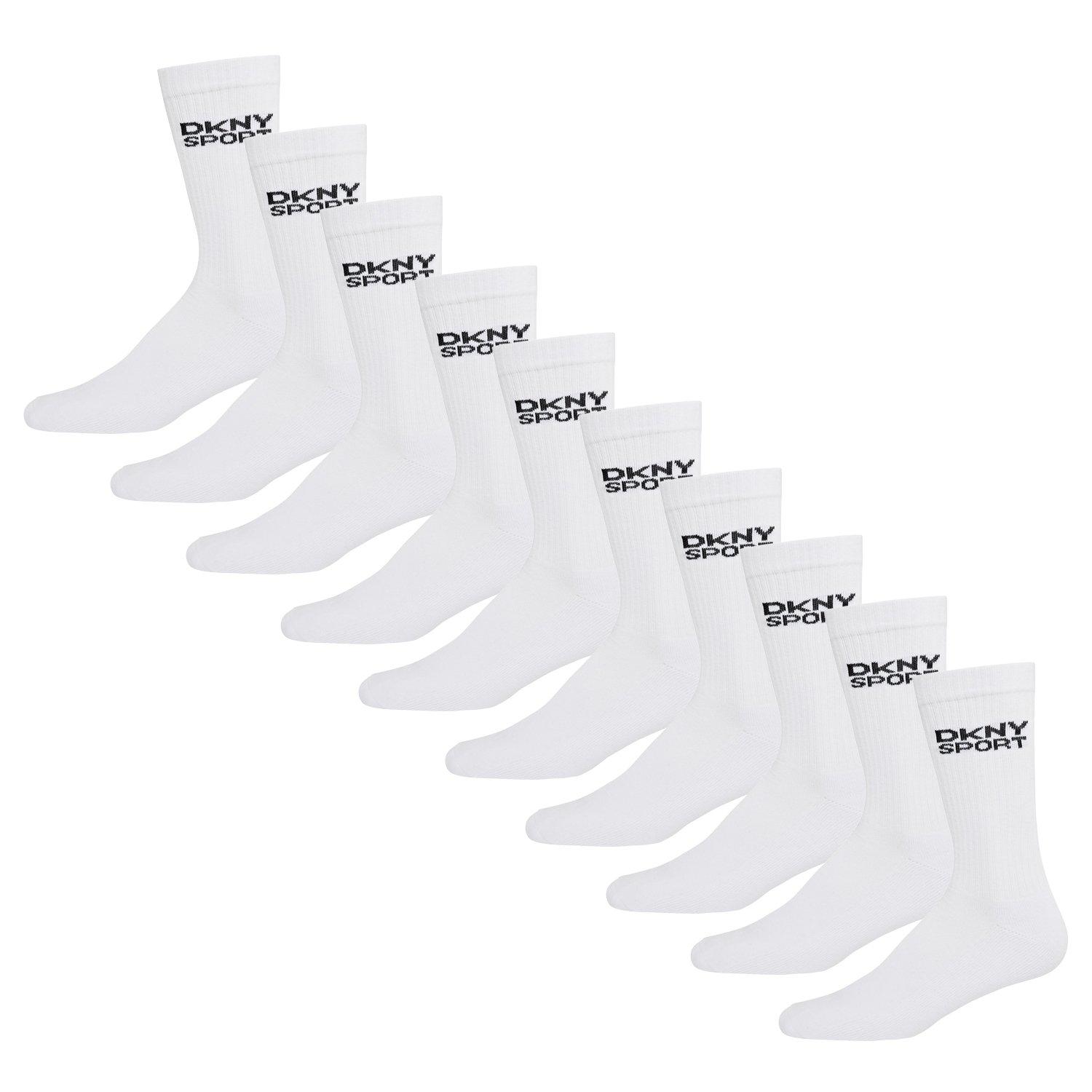 White - DKNY - DKNY Mens 10 pack Sports Socks Radde - 1