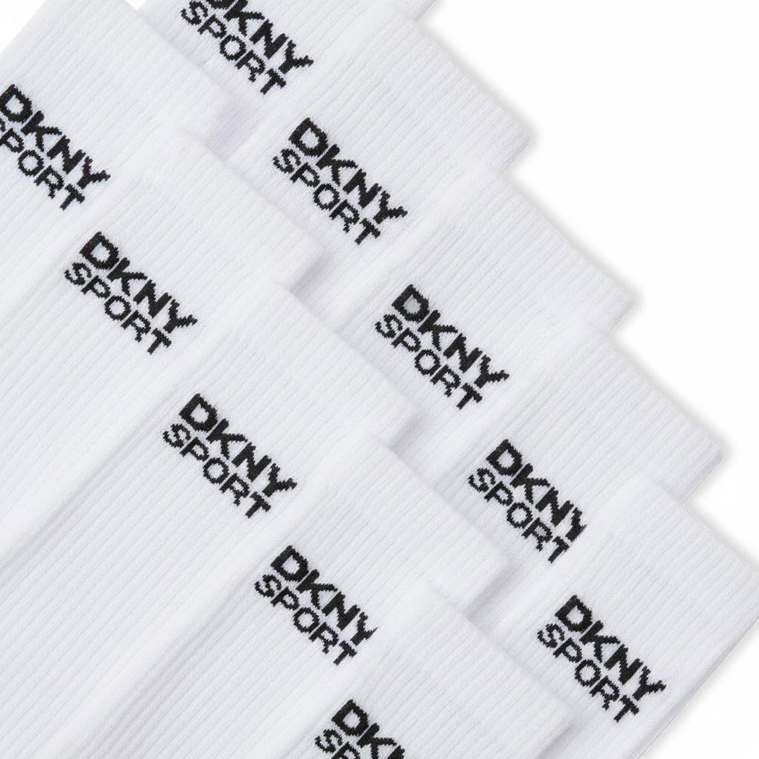 White - DKNY - DKNY Mens 10 pack Sports Socks Radde - 4