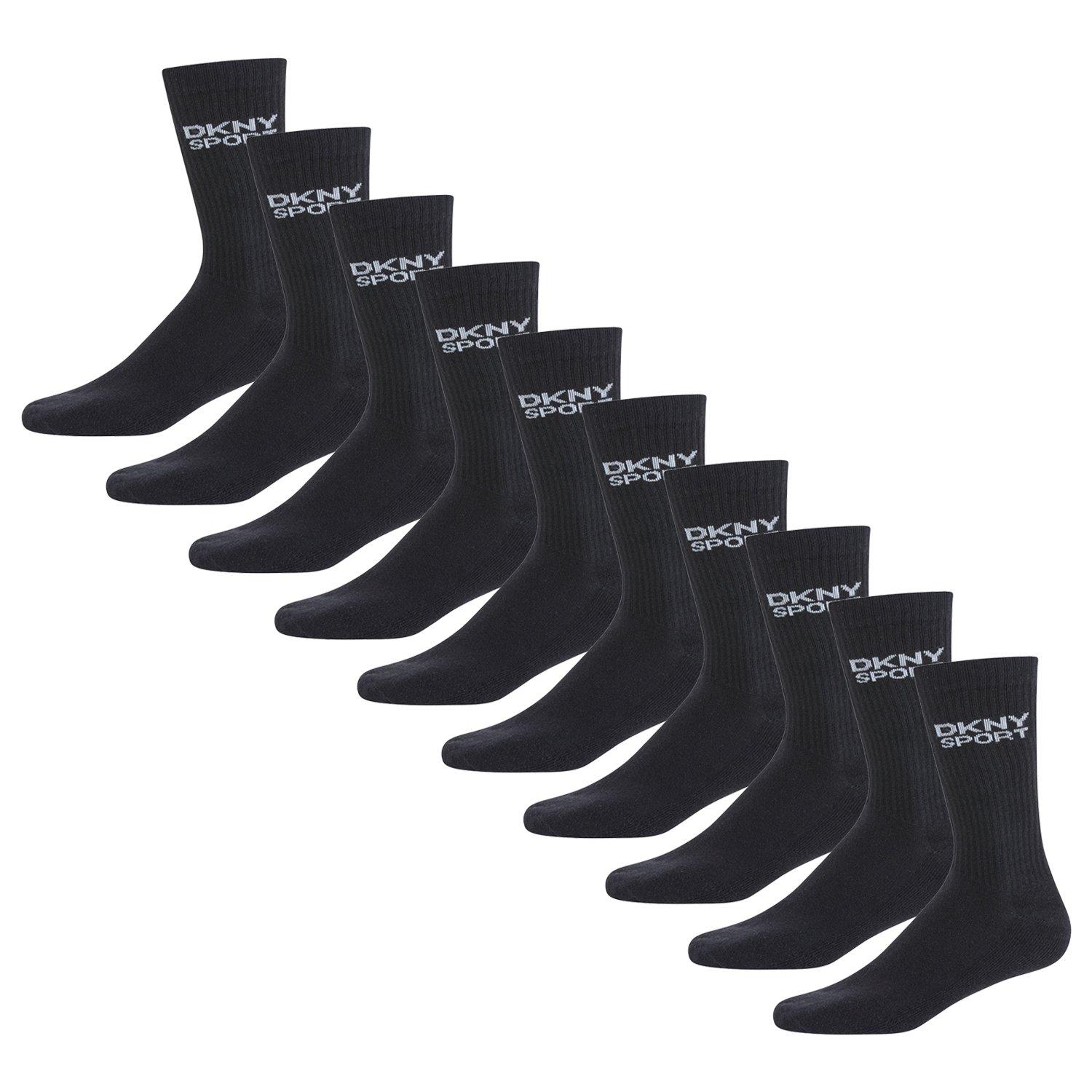 Zwart - DKNY - DKNY Mens 10 pack Sports Socks Radde - 1