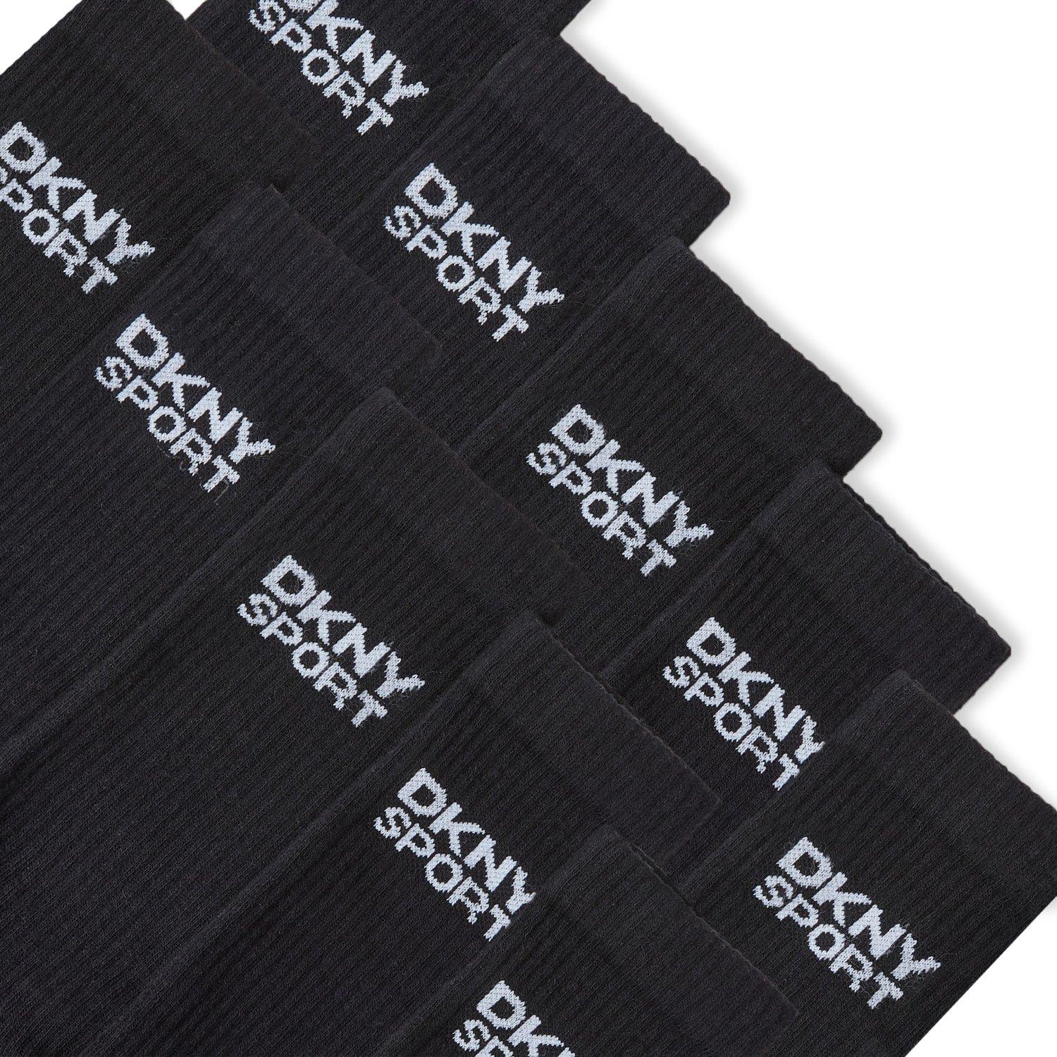 Zwart - DKNY - DKNY Mens 10 pack Sports Socks Radde - 4