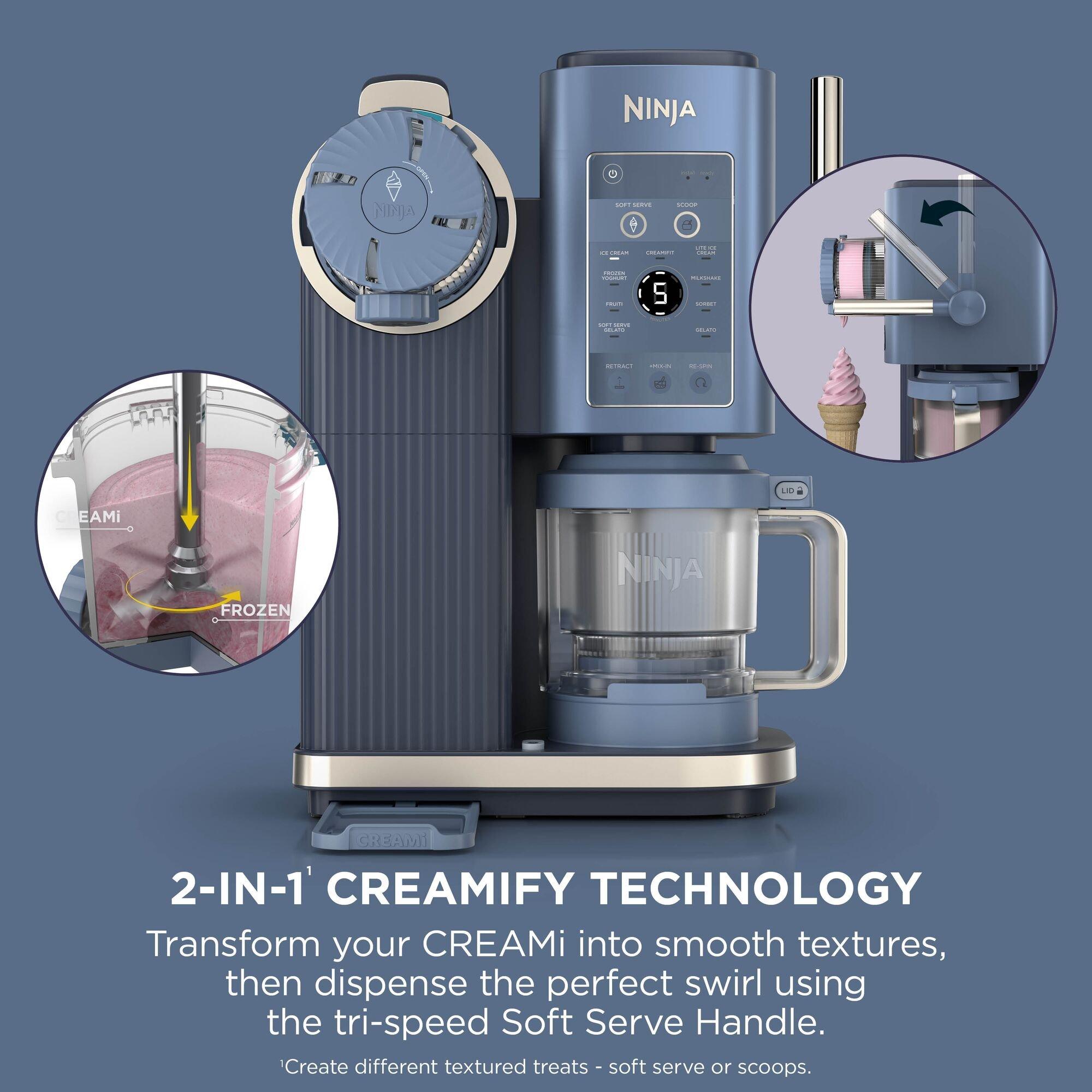 Navy - Ninja - CREAMi Scoop & Swirl 13-in-1 Ice Cream Maker - 15
