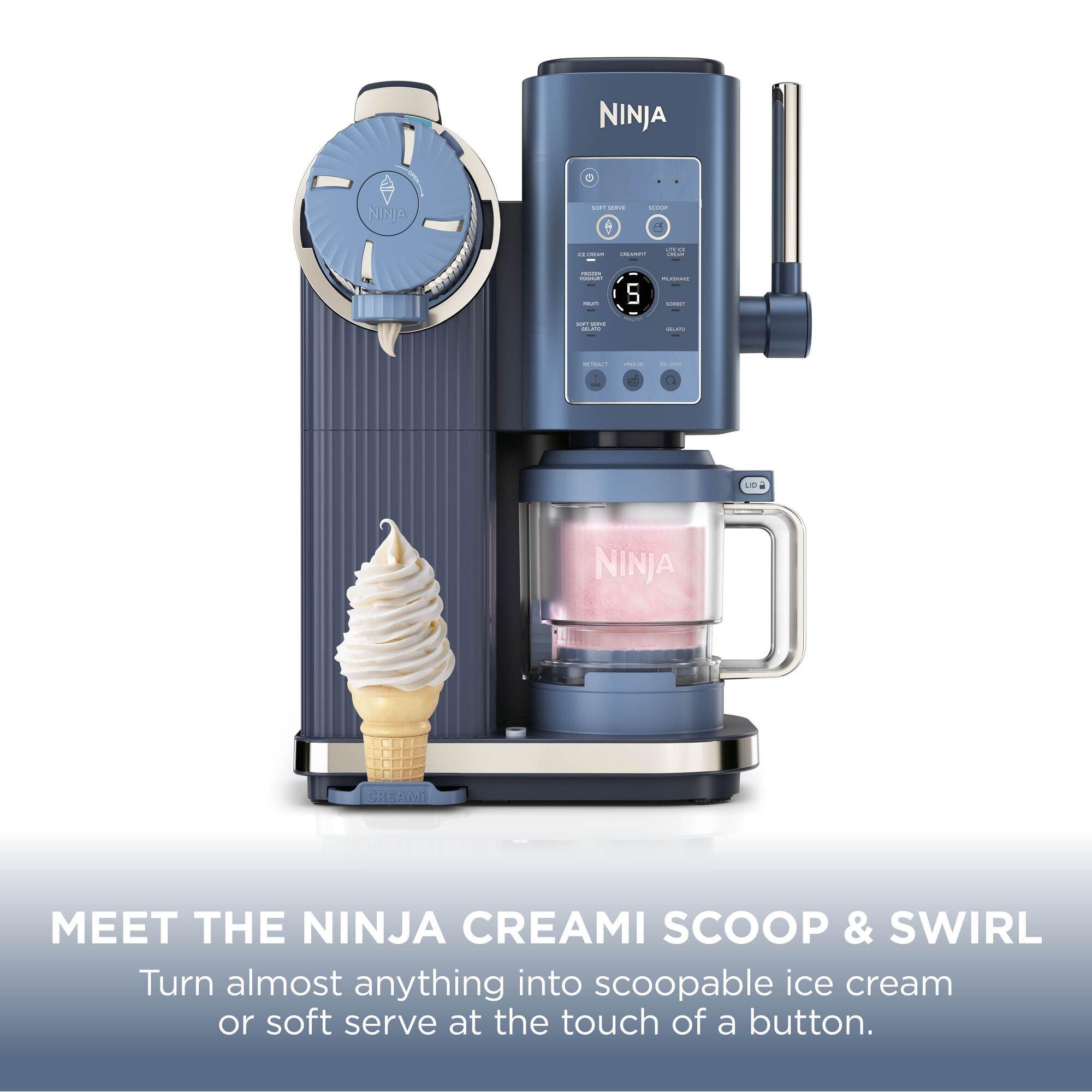 Navy - Ninja - CREAMi Scoop & Swirl 13-in-1 Ice Cream Maker - 4