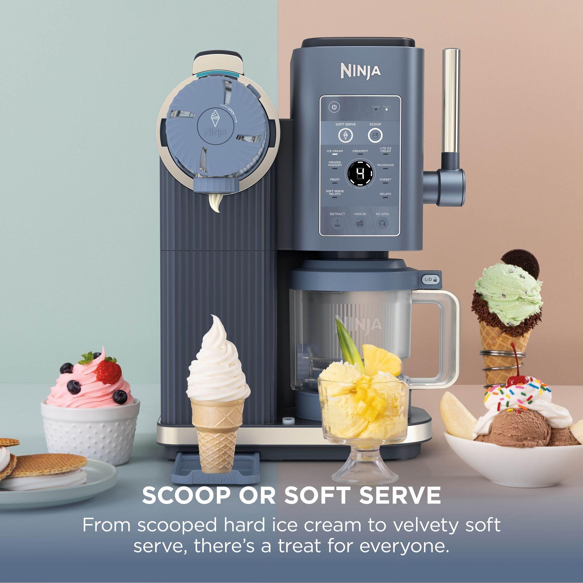 Navy - Ninja - CREAMi Scoop & Swirl 13-in-1 Ice Cream Maker - 7