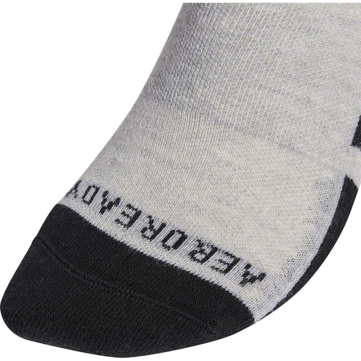 Gry/White/Black - adidas - Aeroready Crew 6 Pack Socks - 2