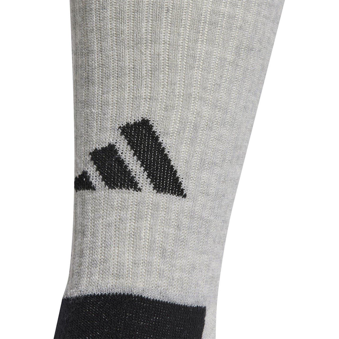 Gry/White/Black - adidas - Aeroready Crew 6 Pack Socks - 3