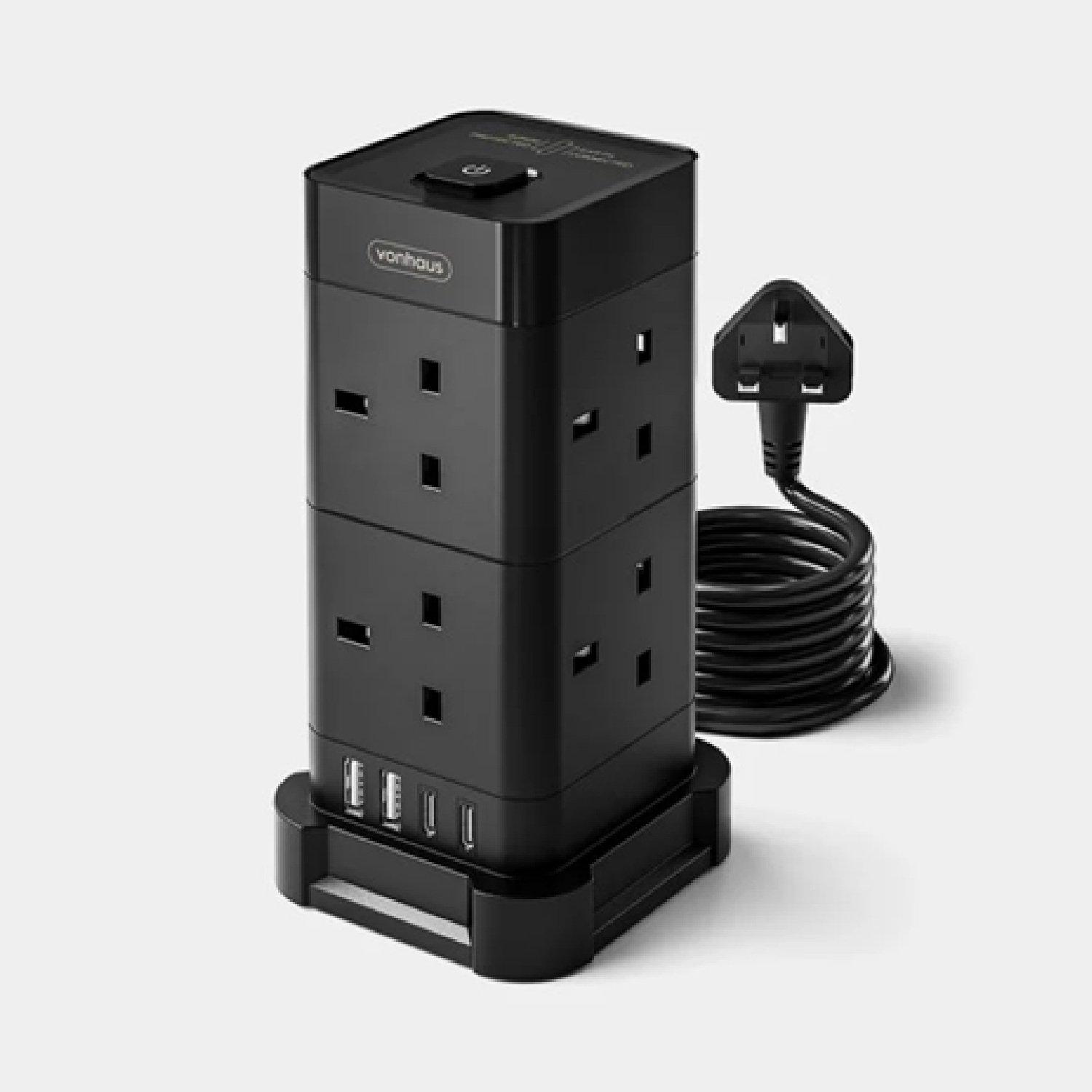Tower Extension Lead with USB Power Surge Protect