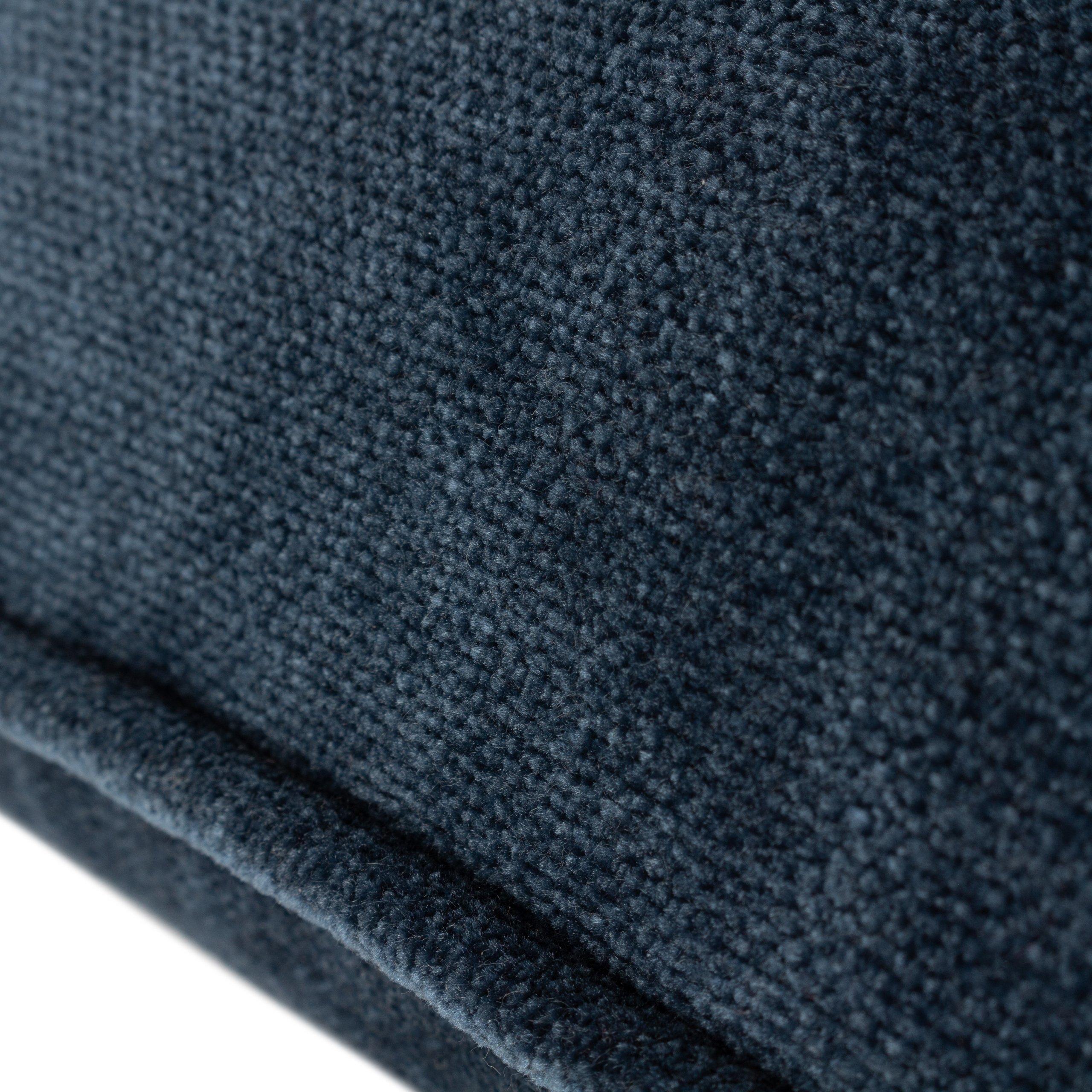 Navy - Yard - Heavy Chenille Piped Fibre Filled Cushion - 5
