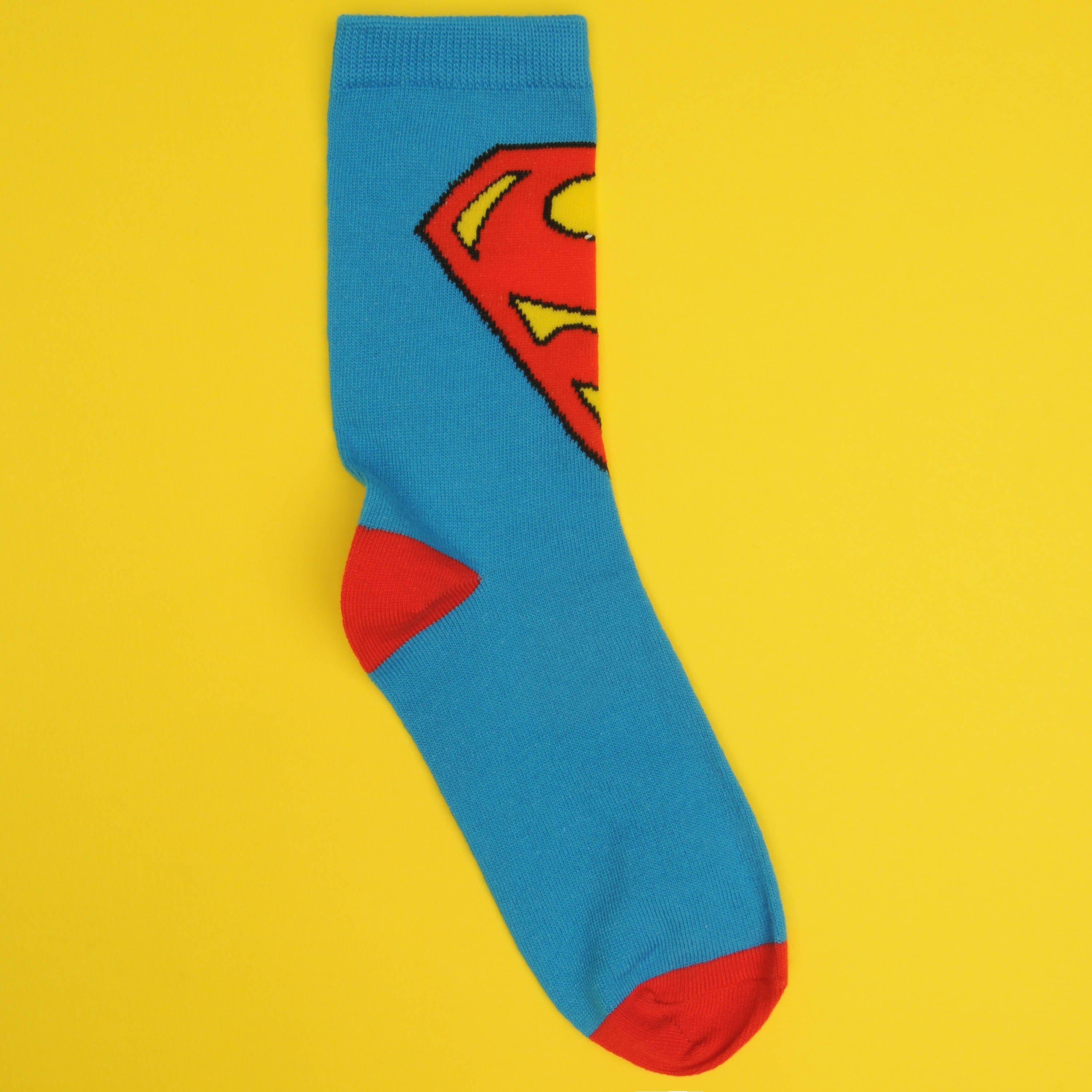 Multi - Character - DC Superman 3 Pack Crew Socks Junior - 5