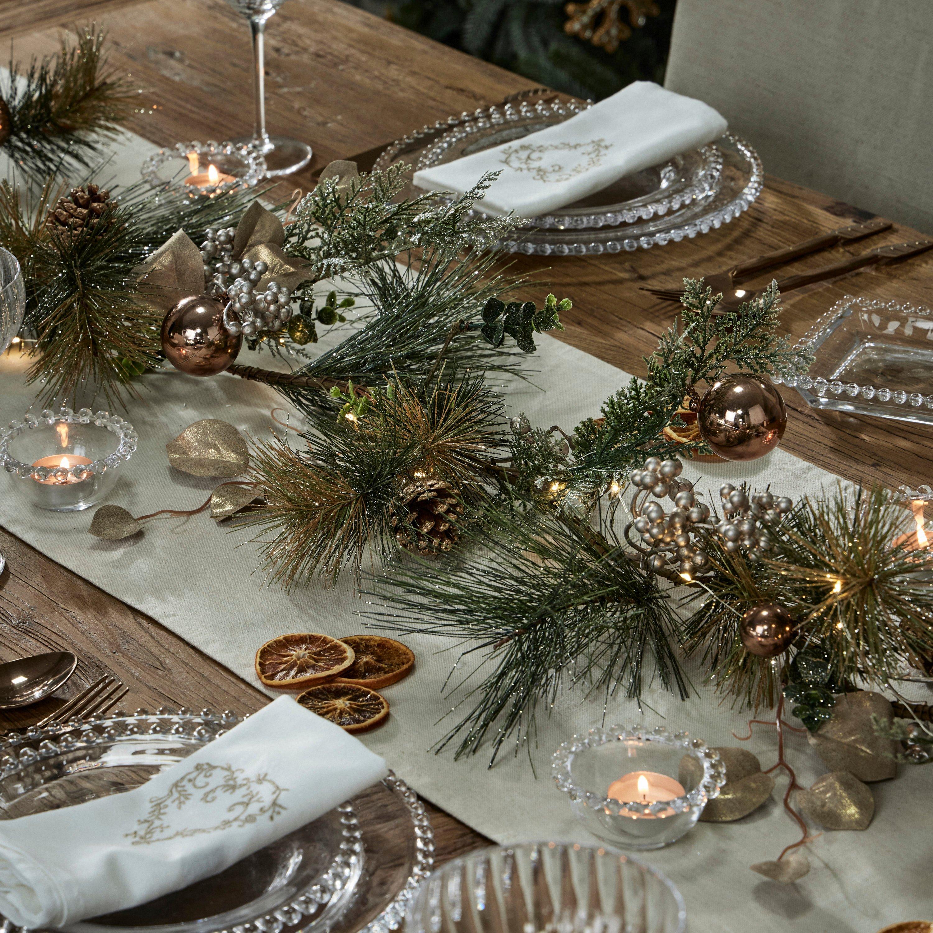 Dibor  Golden Glow Pre-Lit Garland - 150Cm - Green