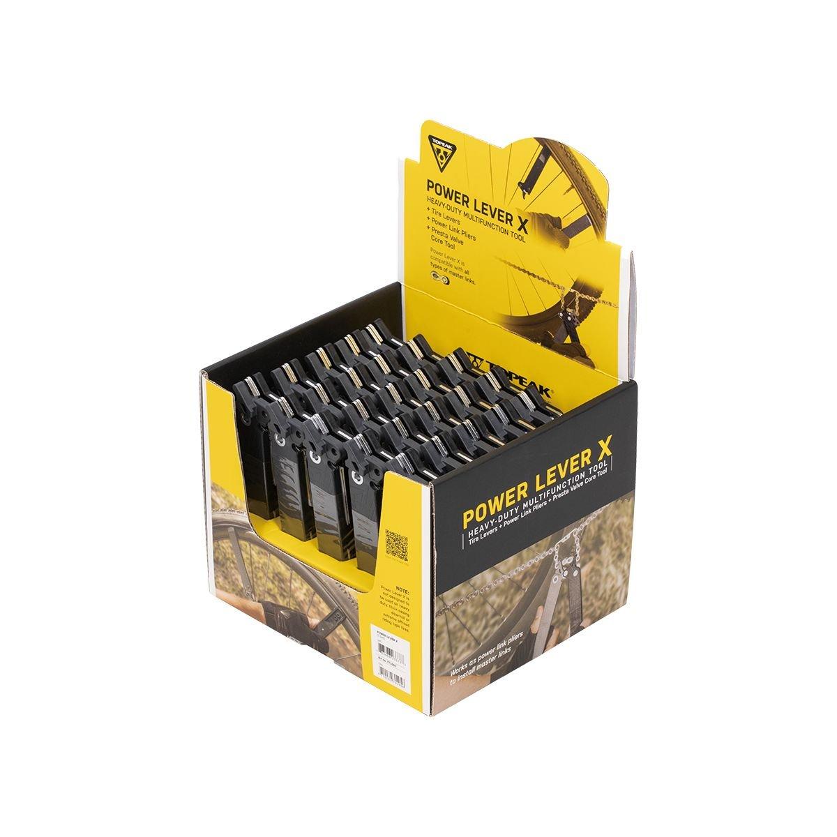 Black - Topeak - Power Lever X Display Box 25pcs - 2