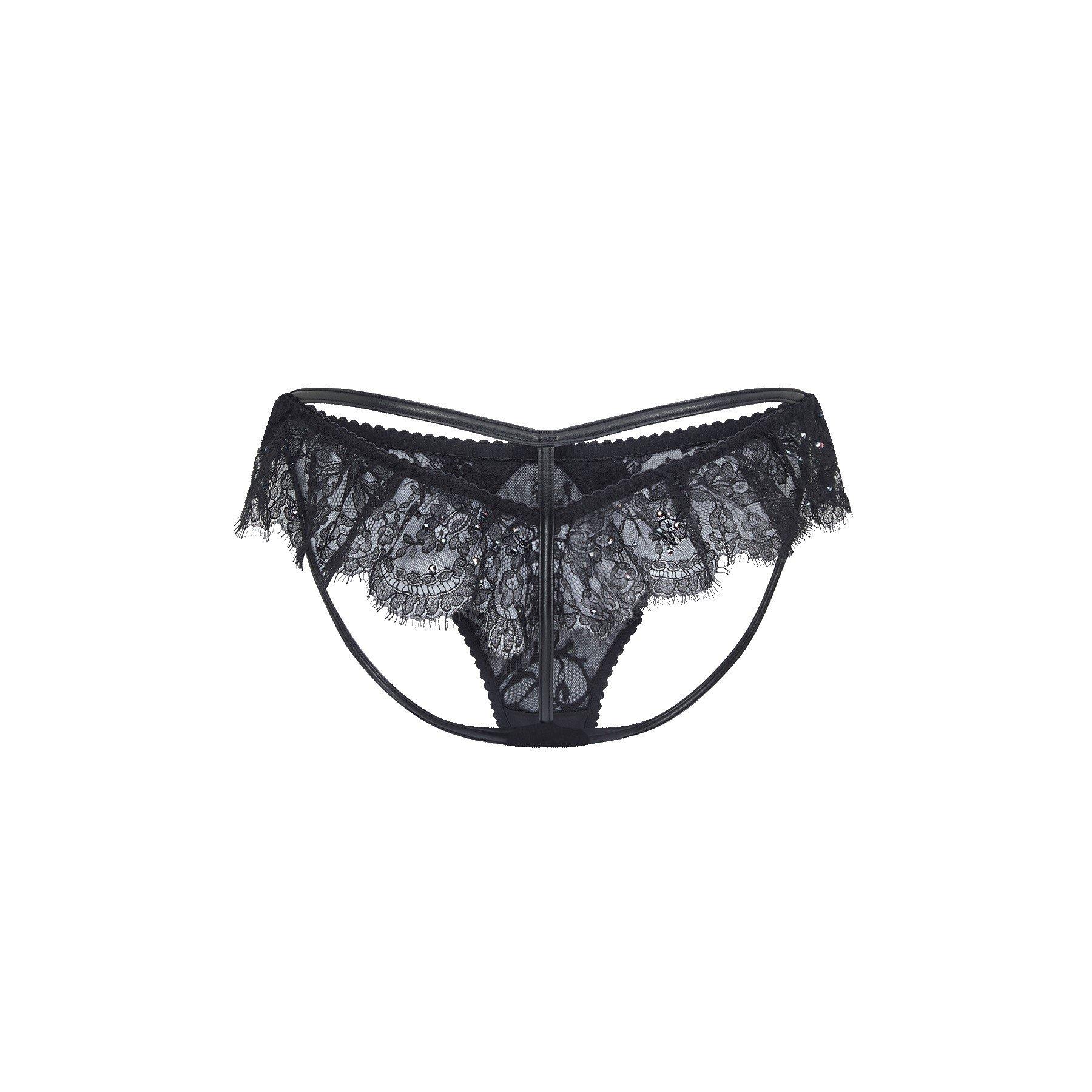 Black - Agent Provocateur - ROXANNIE Open Back Brief - 4