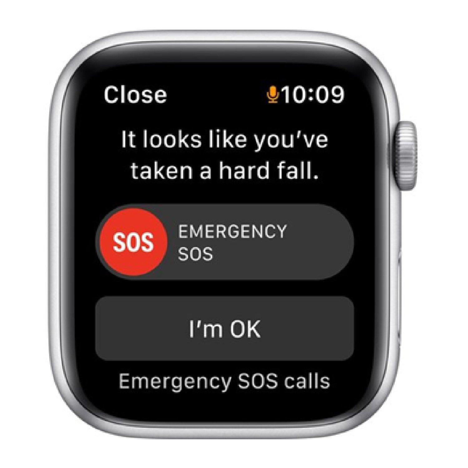 Silver - Apple - Watch SE Silver Platinum & Black Nike Sports Band - 4