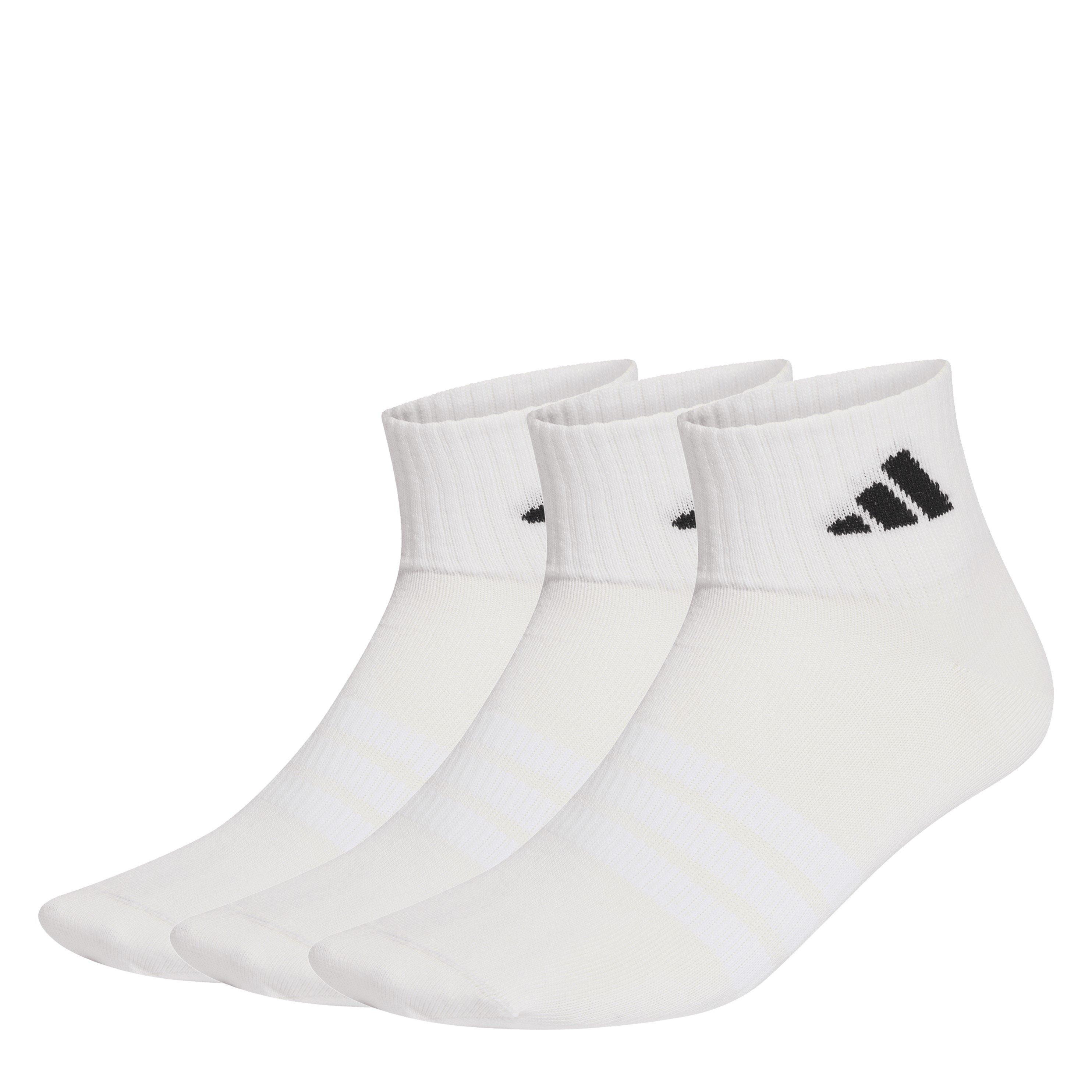 Wit/Zwart - adidas - Thin and Light 3pk Ankle Socks Juniors - 2