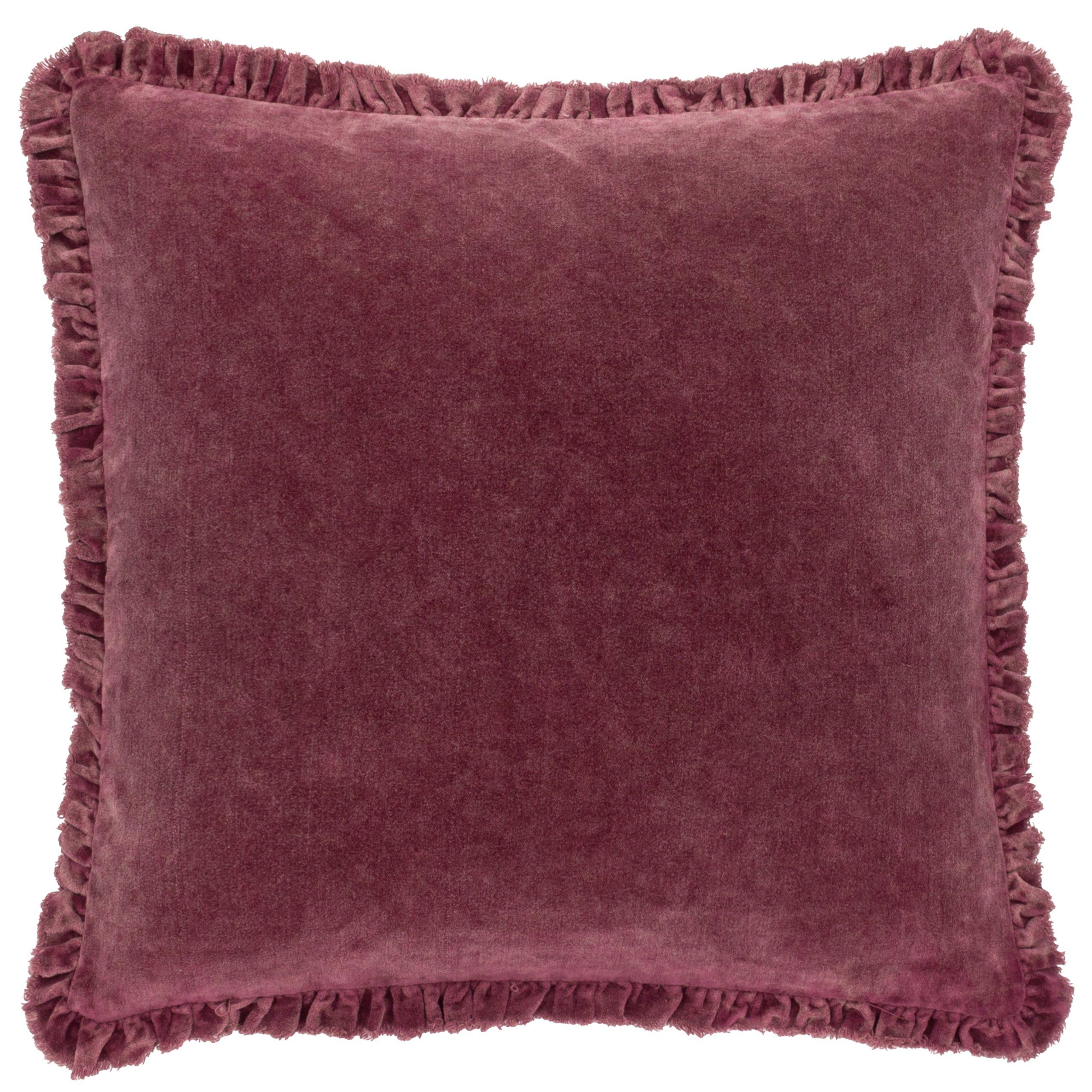 Burnt Red - Yard - Bertie Cotton Velvet Feather Filled Cushion - 3