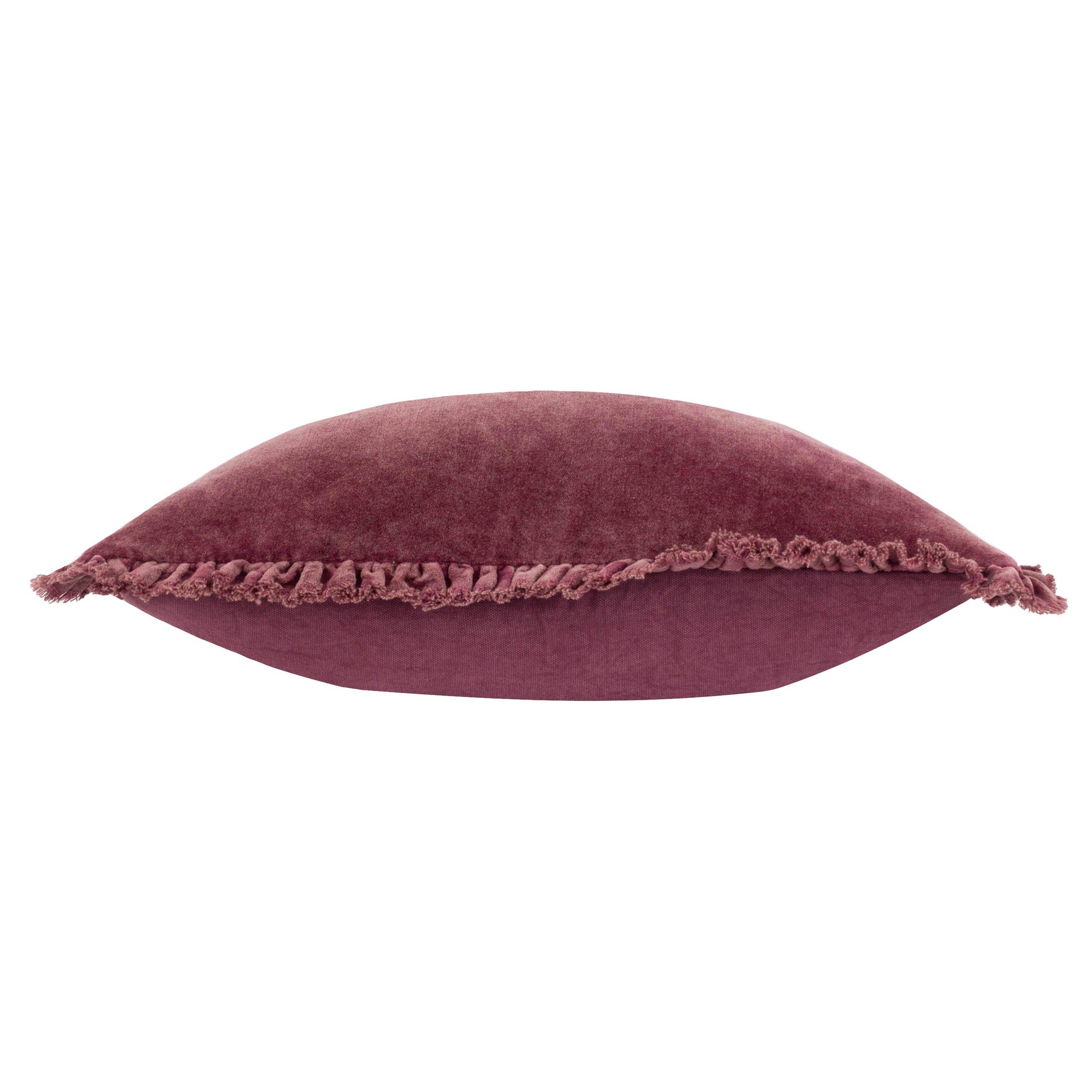 Burnt Red - Yard - Bertie Cotton Velvet Feather Filled Cushion - 5
