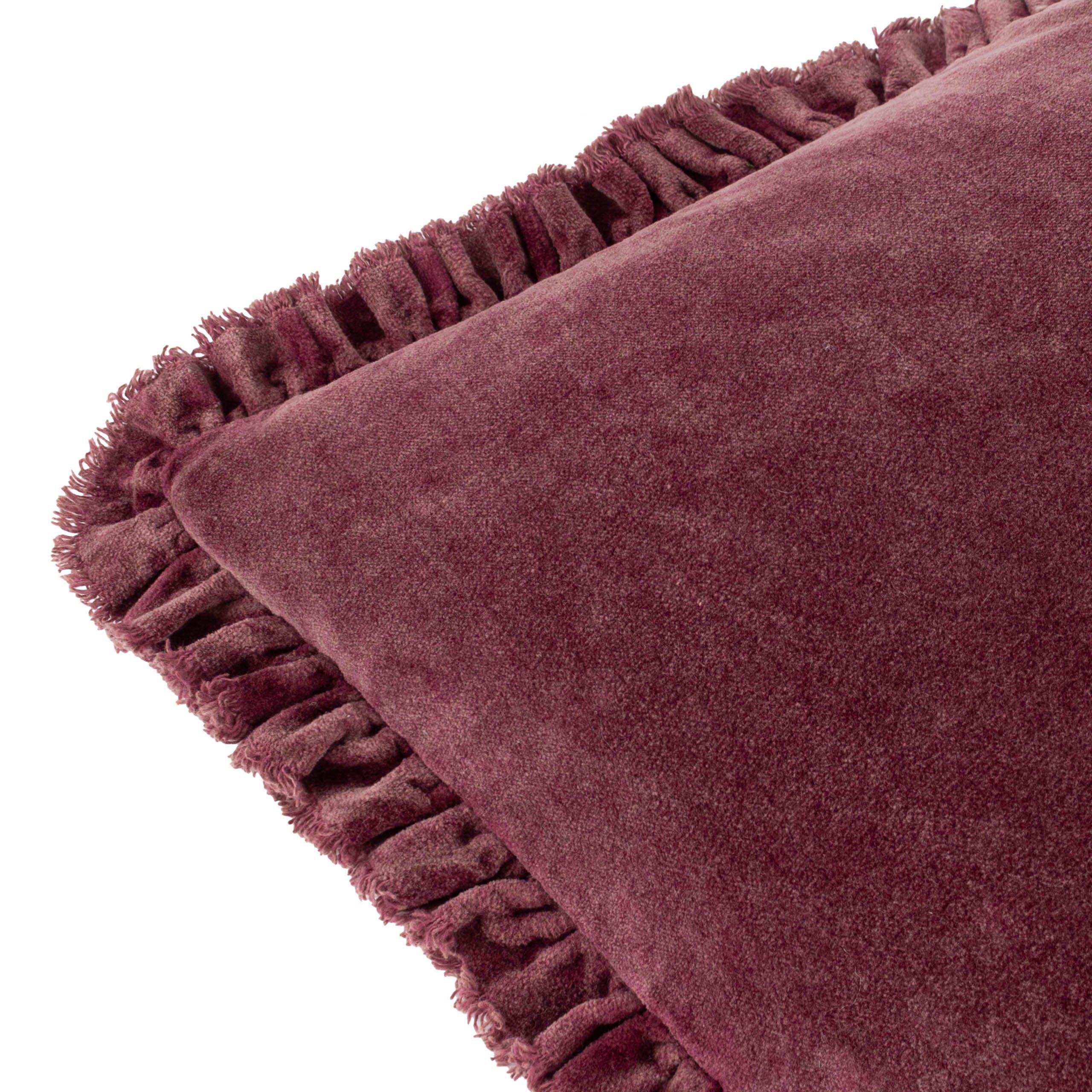 Burnt Red - Yard - Bertie Cotton Velvet Feather Filled Cushion - 6