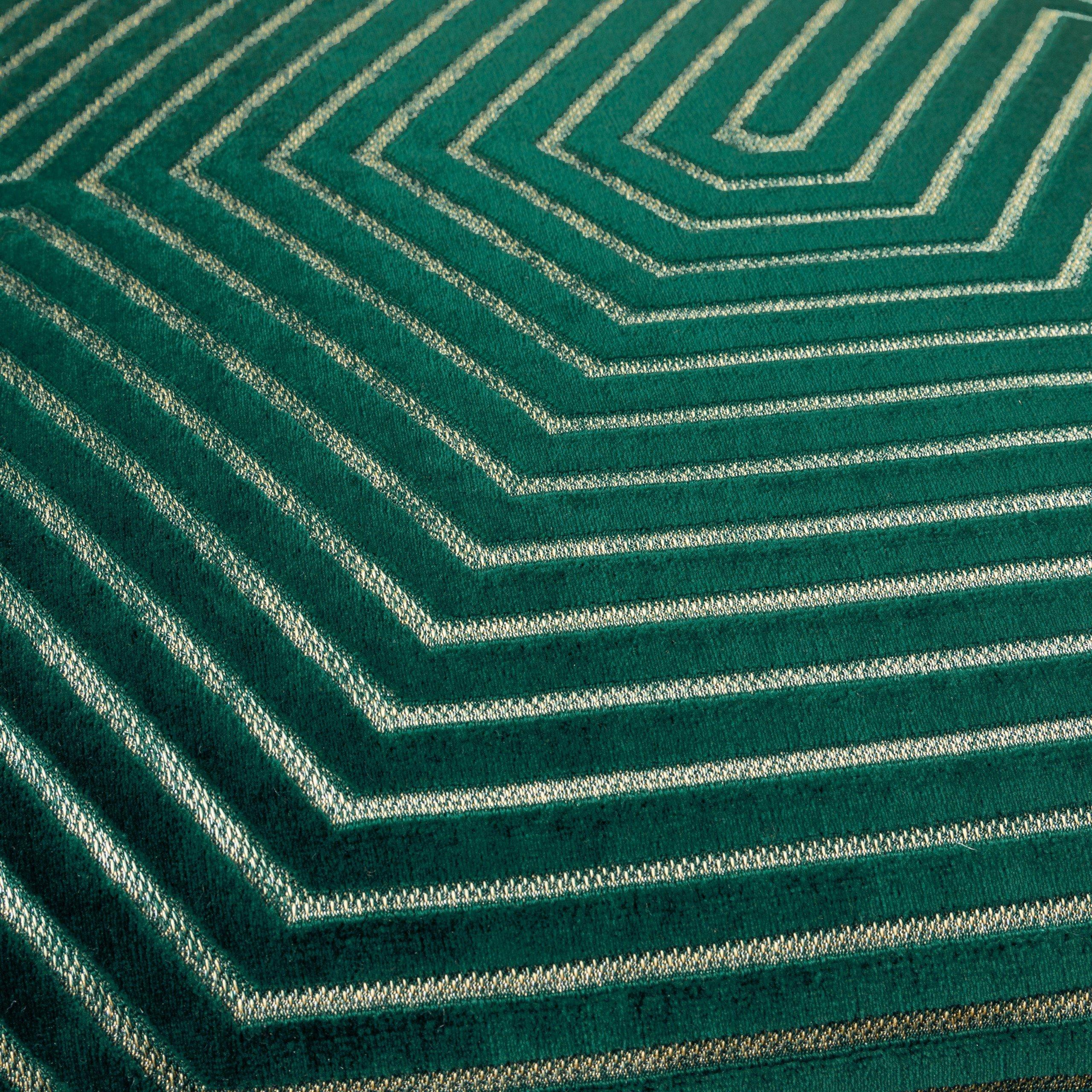 Emerald - Paoletti - Evoke Cut Velvet Feather Filled Cushion - 6