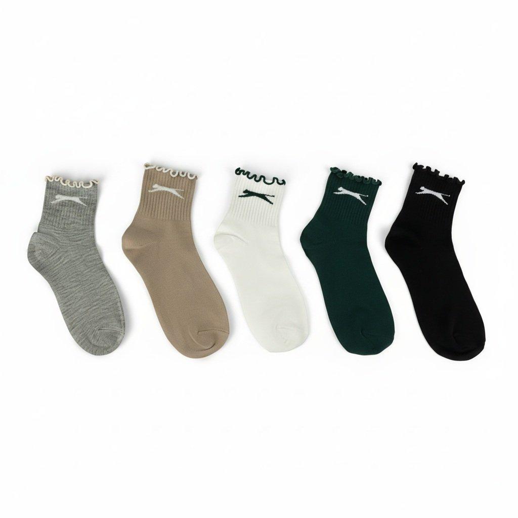 Multi - Slazenger - Women's Ruffle Turn-Cuff Ankle Socks - 1