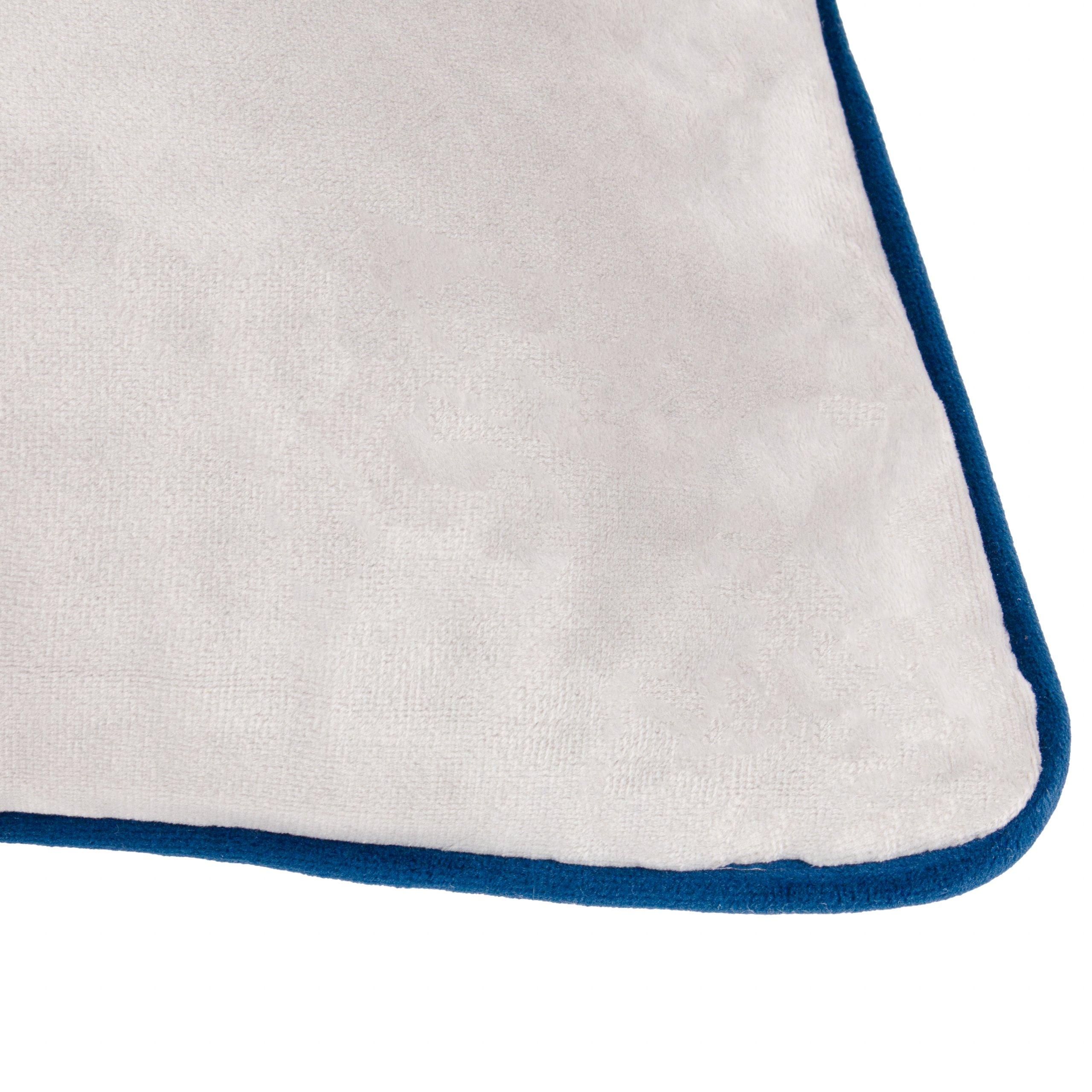 Silver/Navy - Furn - Meridian Velvet Fibre Filled Cushion - 5