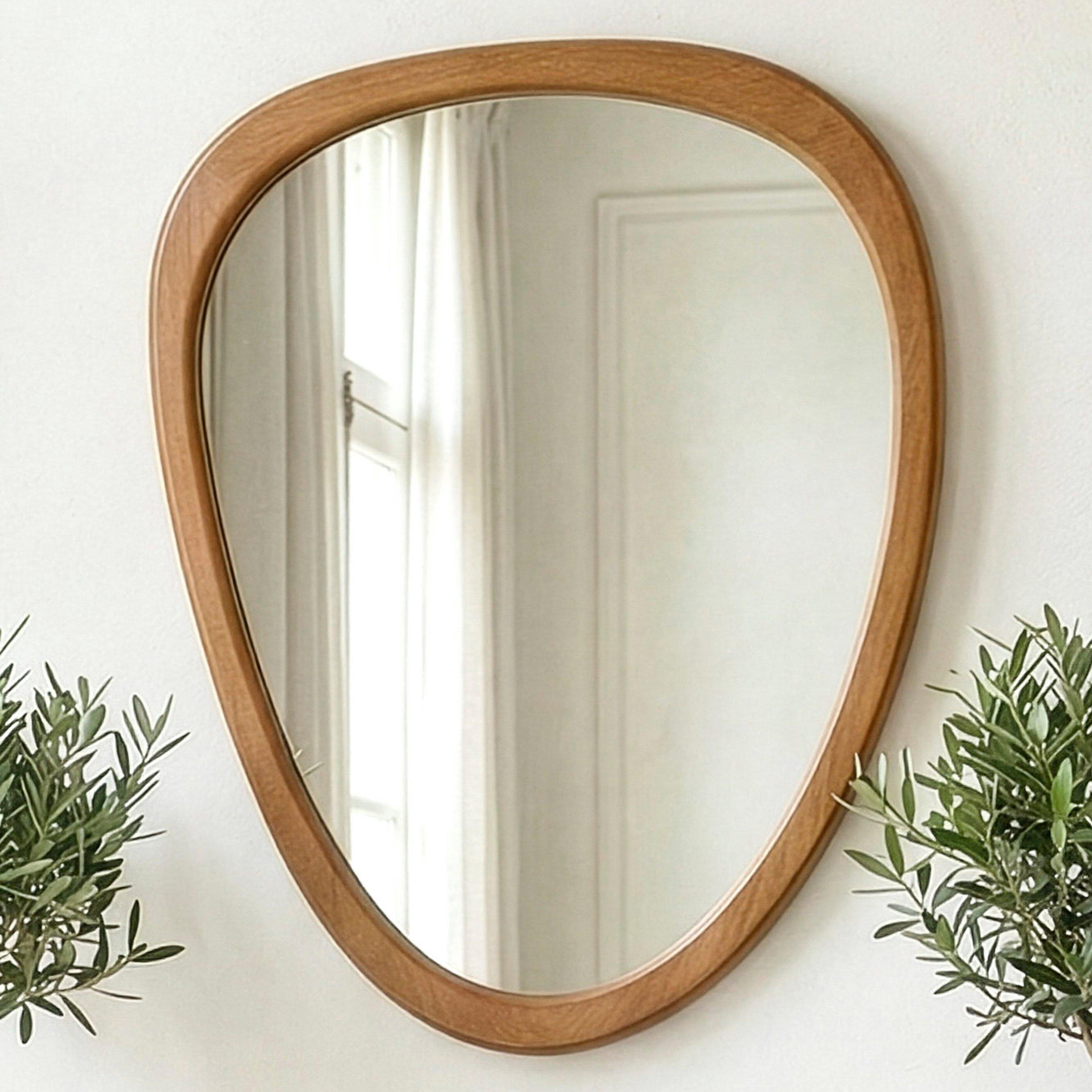 Dibor Camares Organic Pebble Mirror - Natural - 65cmx50cm