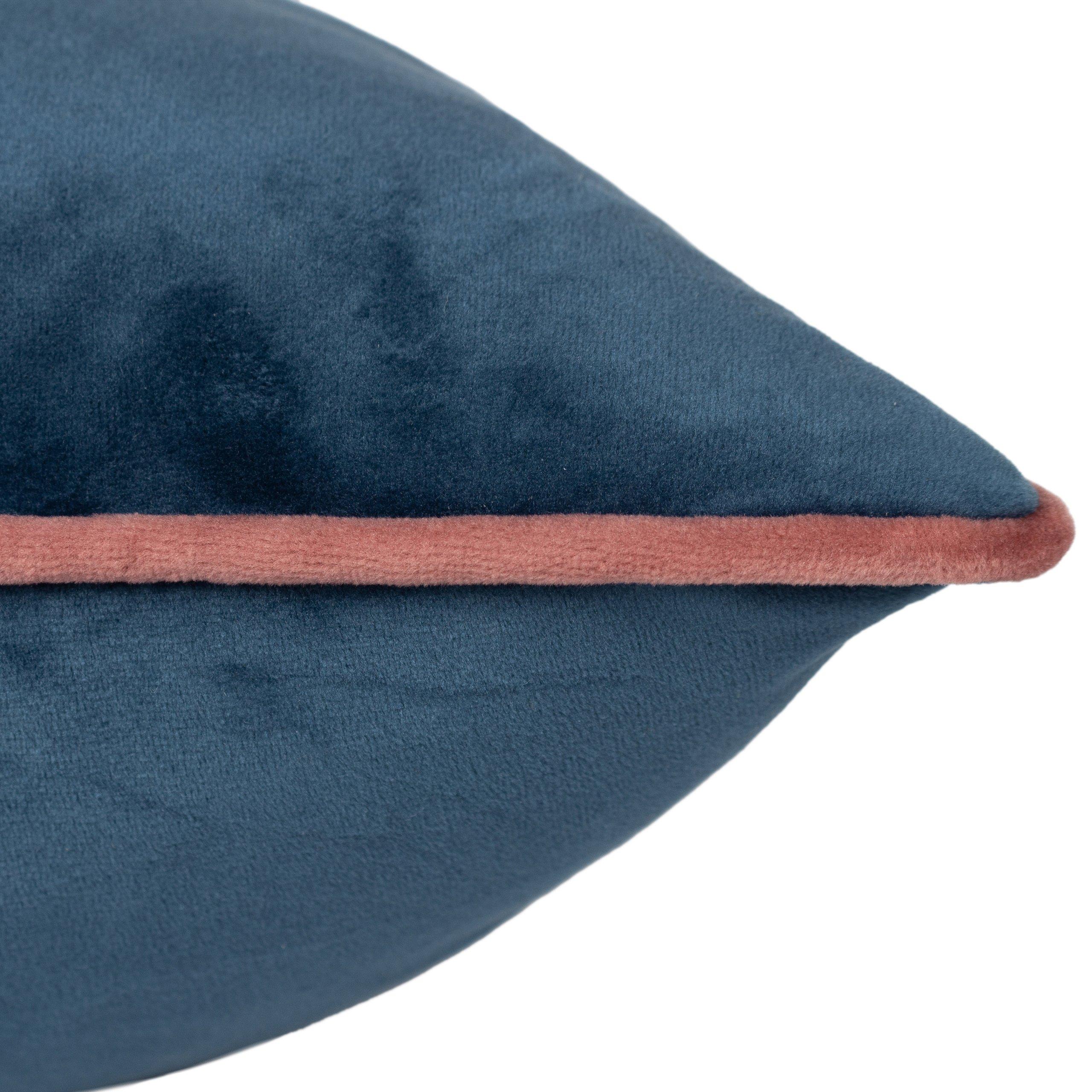 Petrol/Blush - Furn - Meridian Velvet Feather Filled Cushion - 5