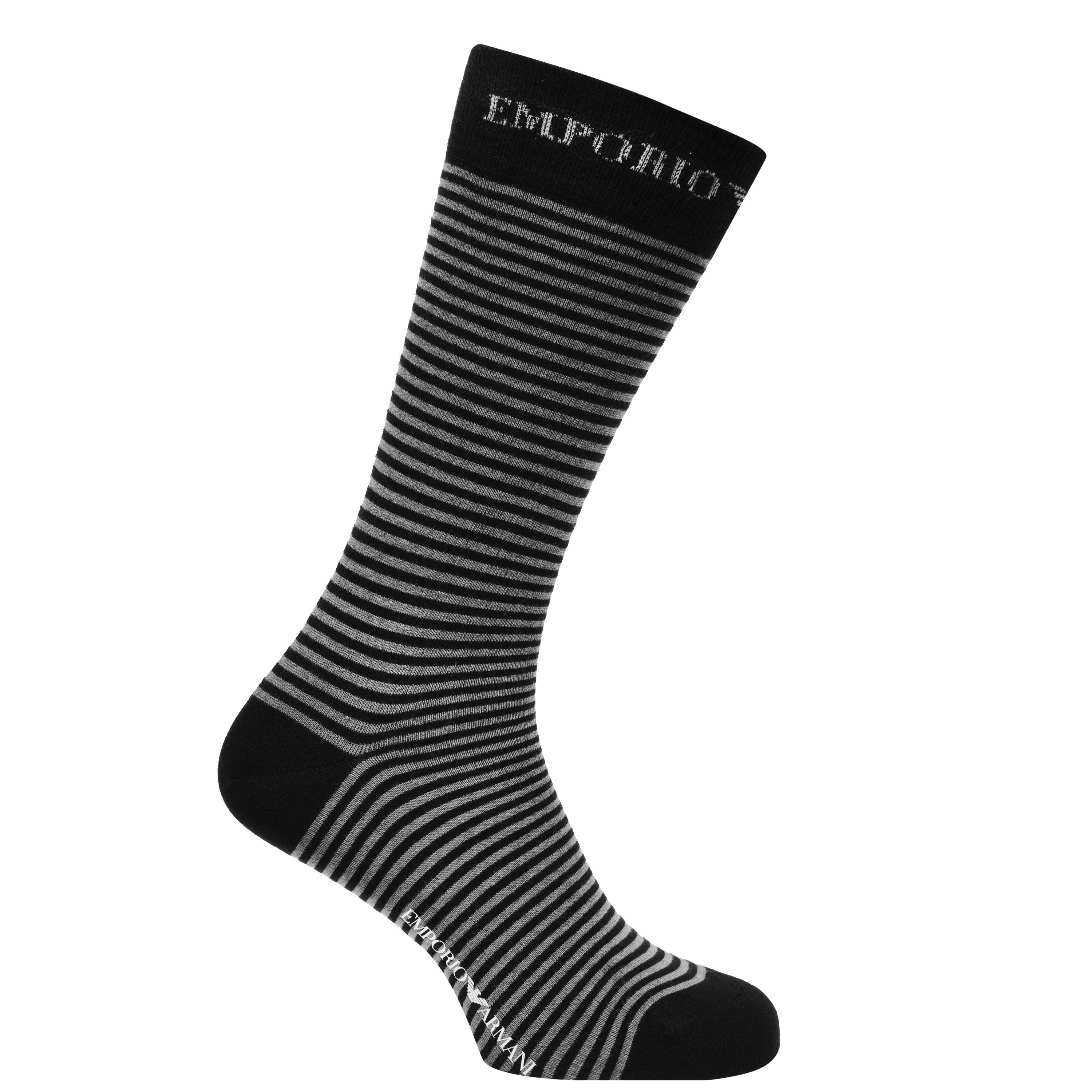 Negro 00220 - Emporio Armani - 2 Pack Cotton Socks - 3