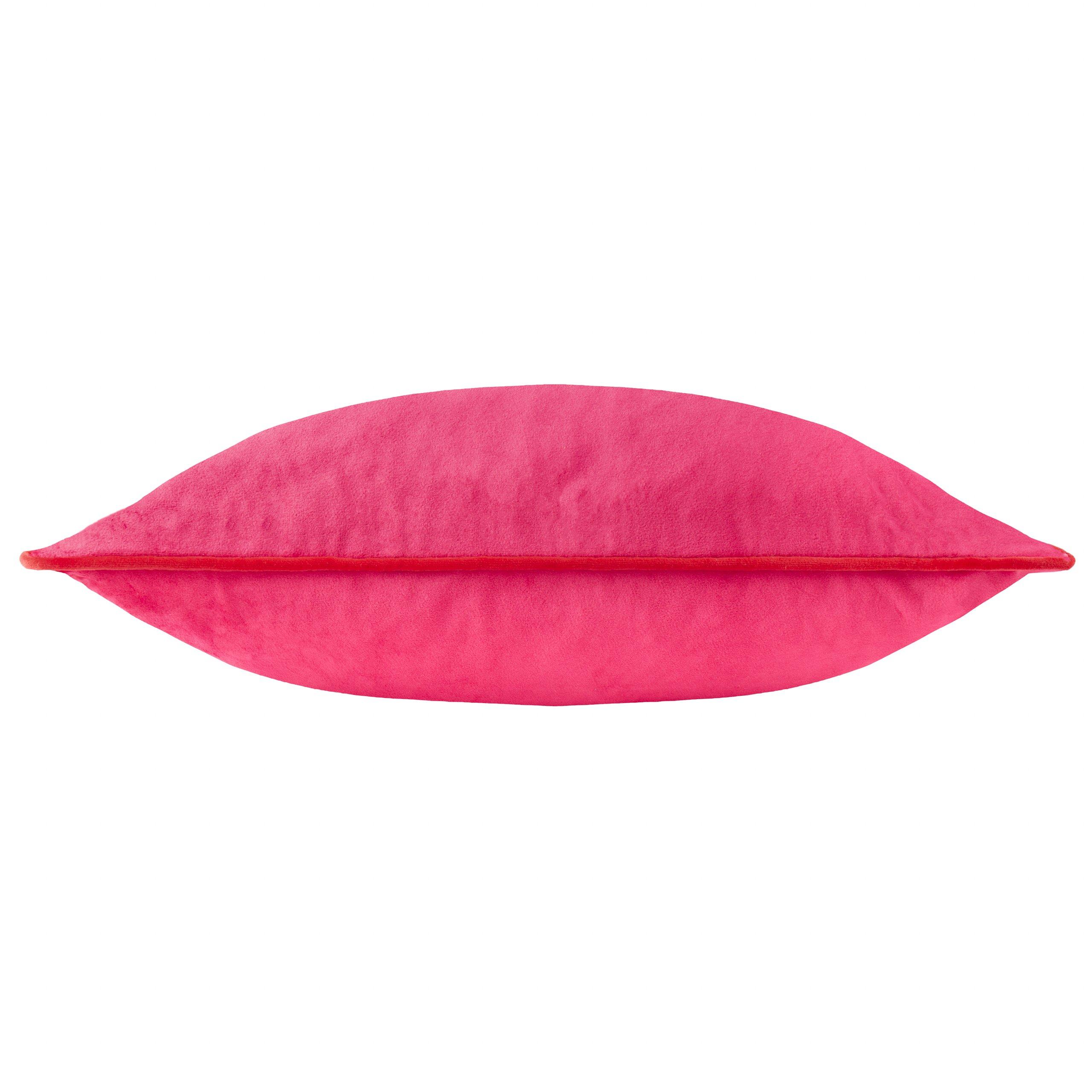 Pink/Red - Furn - Meridian Velvet Fibre Filled Cushion - 4