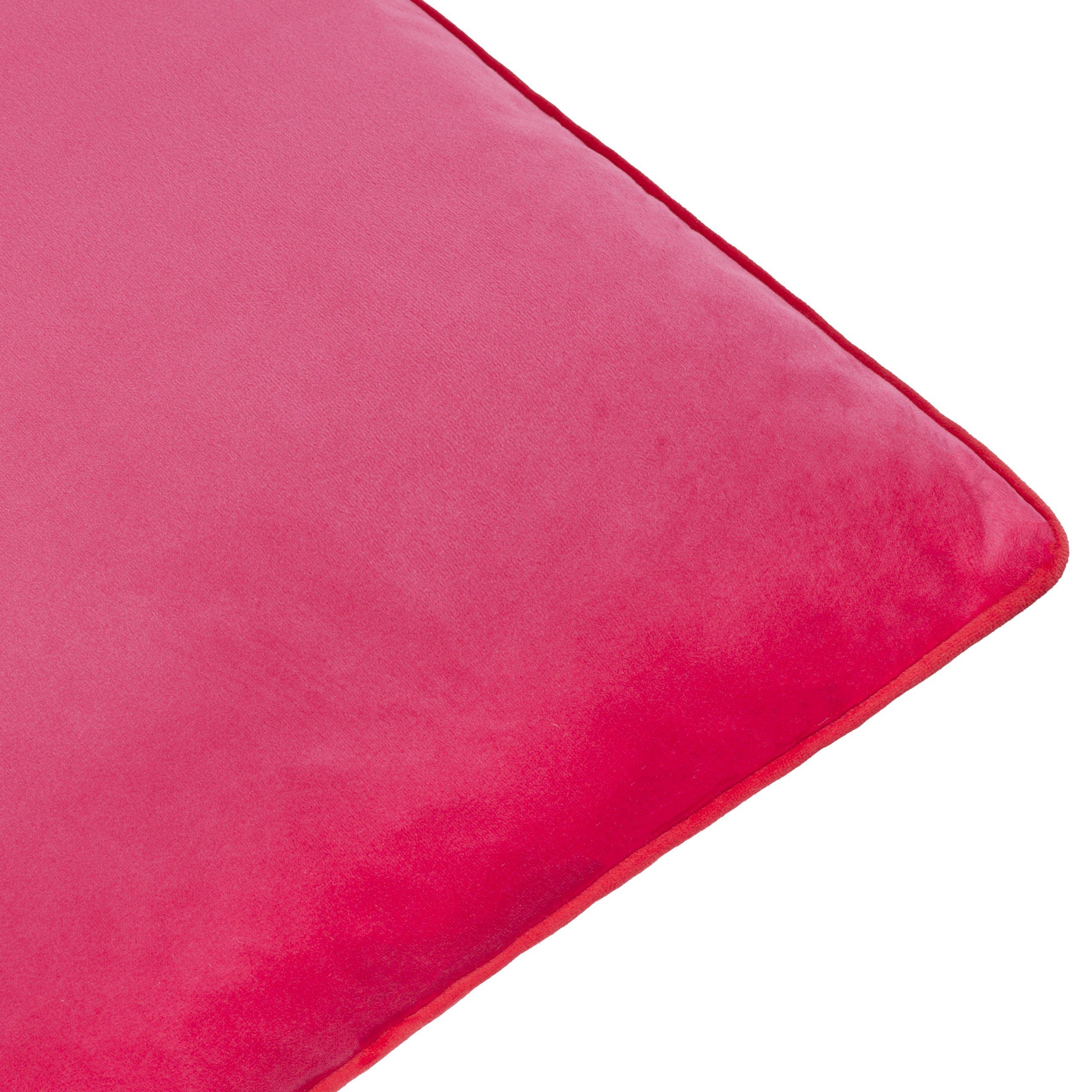 Pink/Red - Furn - Meridian Velvet Fibre Filled Cushion - 6