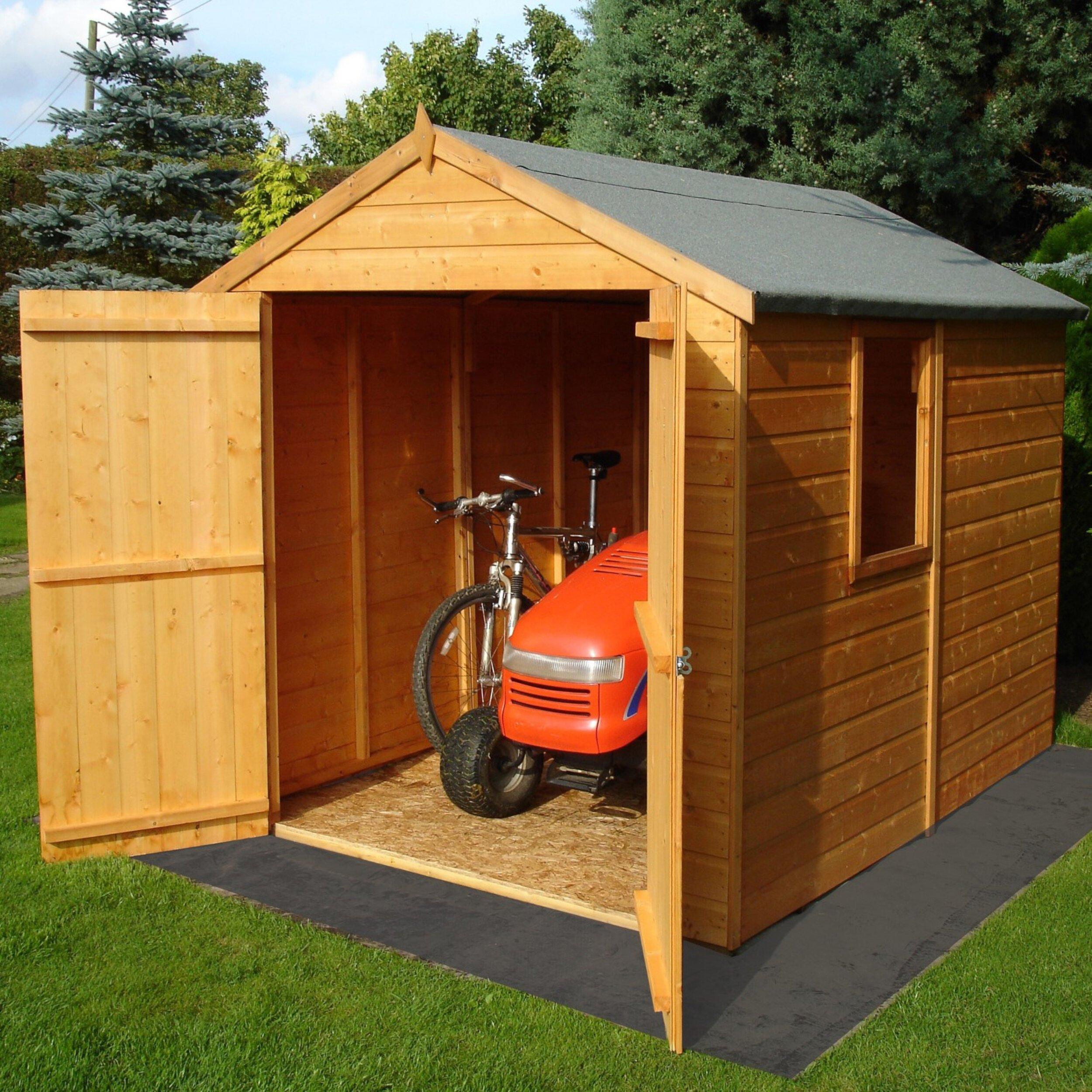 Shire Unisex Brown Warwick Double Doors Tongue & Groove Garden Shed Workshop 8X6 Ft In 1760G - Image 5