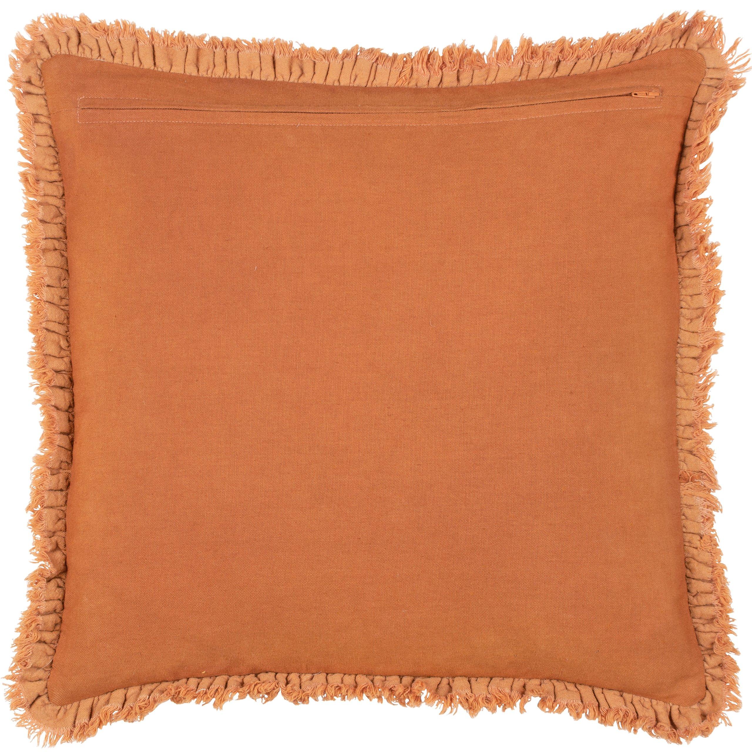 Rust - Yard - Bertie Cotton Velvet Feather Filled Cushion - 4