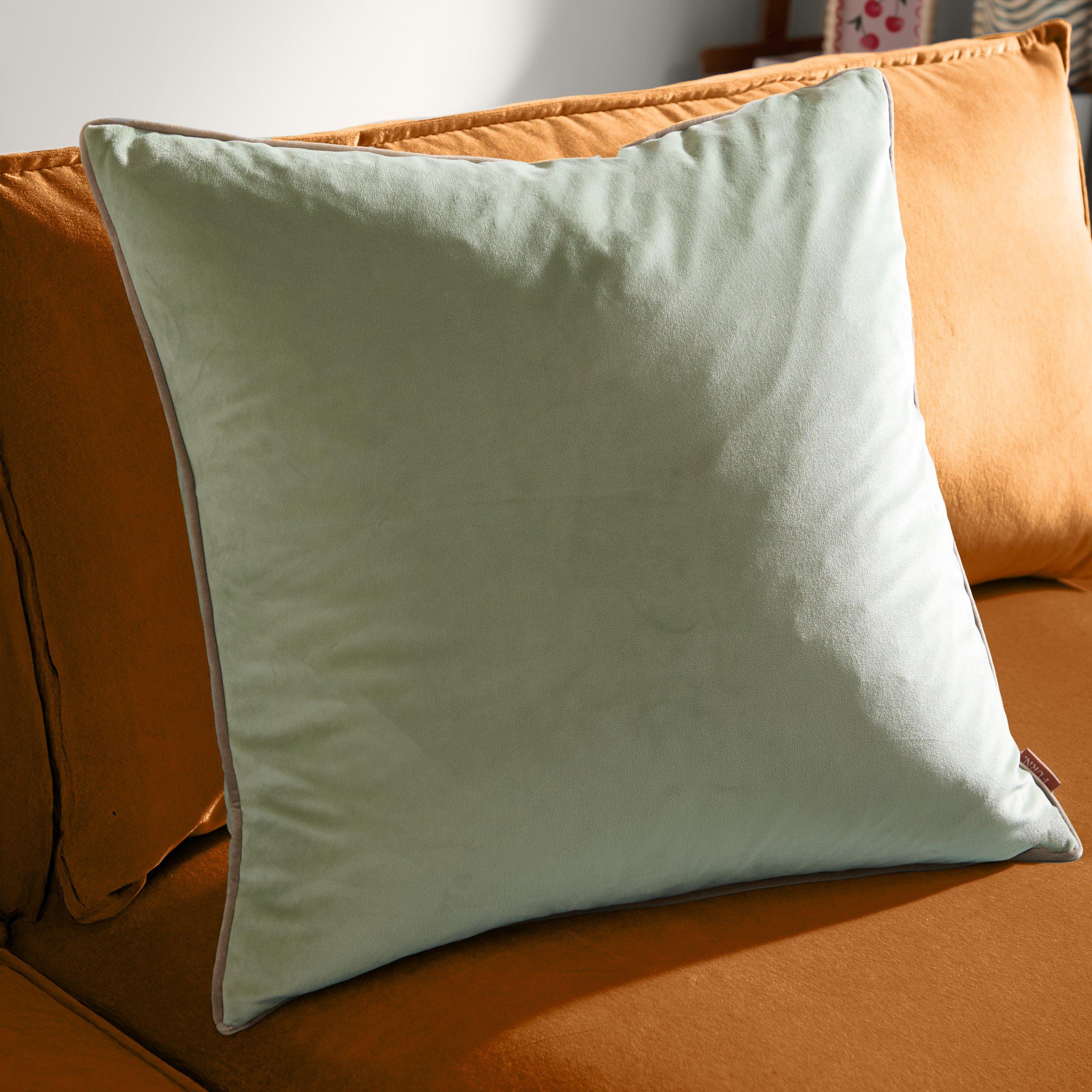 Eucalyptus/Natu - Furn - Meridian Velvet Fibre Filled Cushion - 2