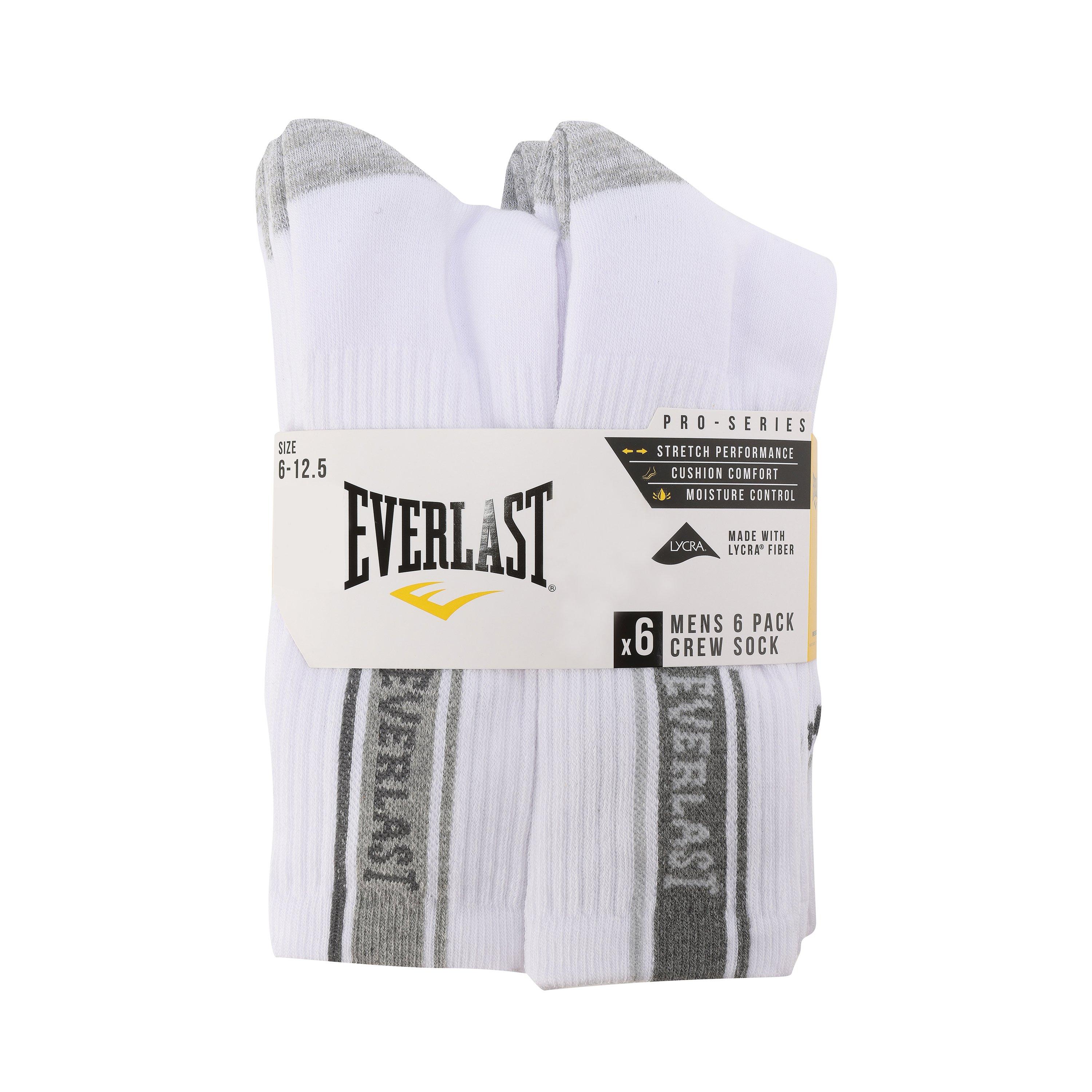 White Hung - Everlast - 6pk Crew Sock Mens - 2