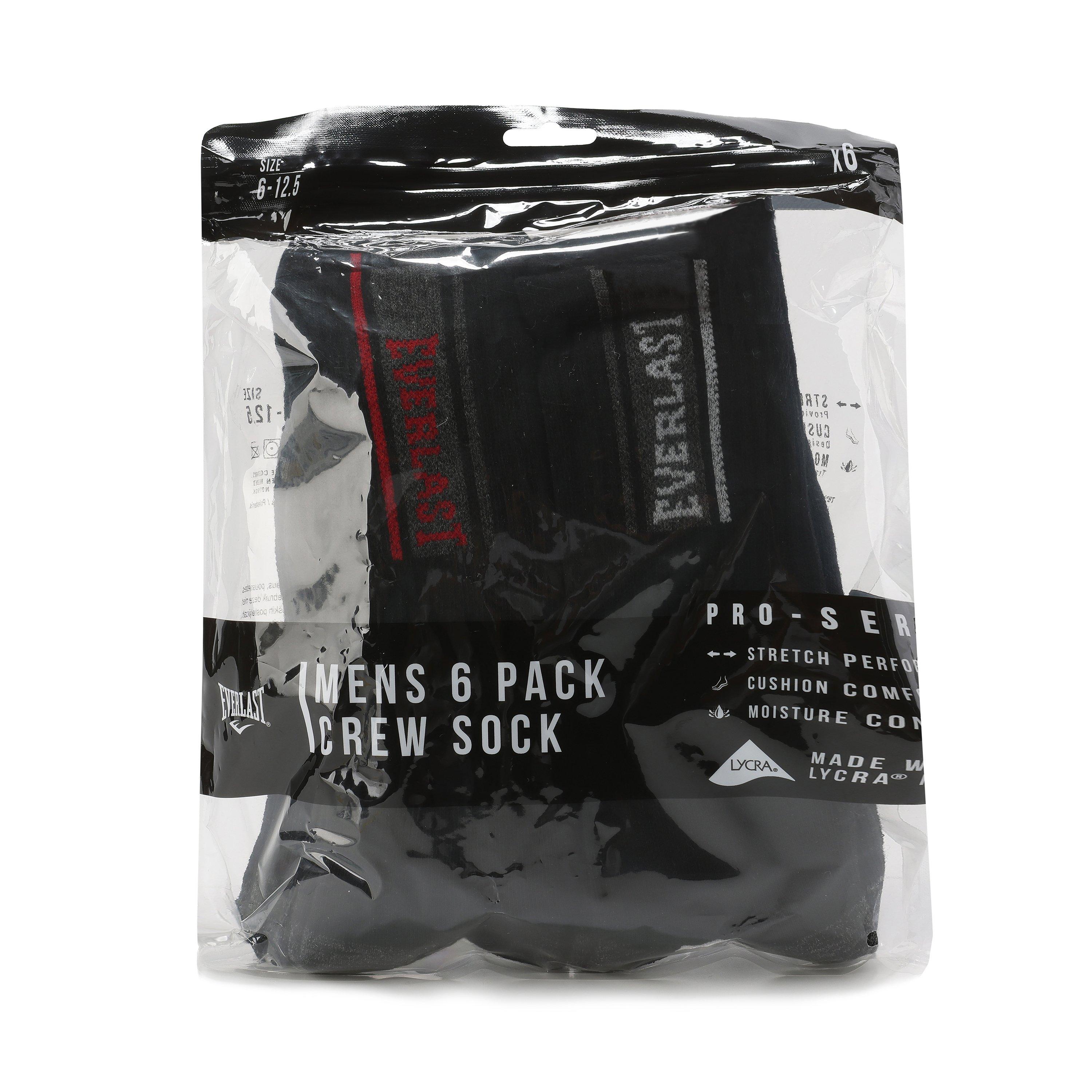 Bolsa negra - Everlast - 6pk Crew Sock Mens - 6