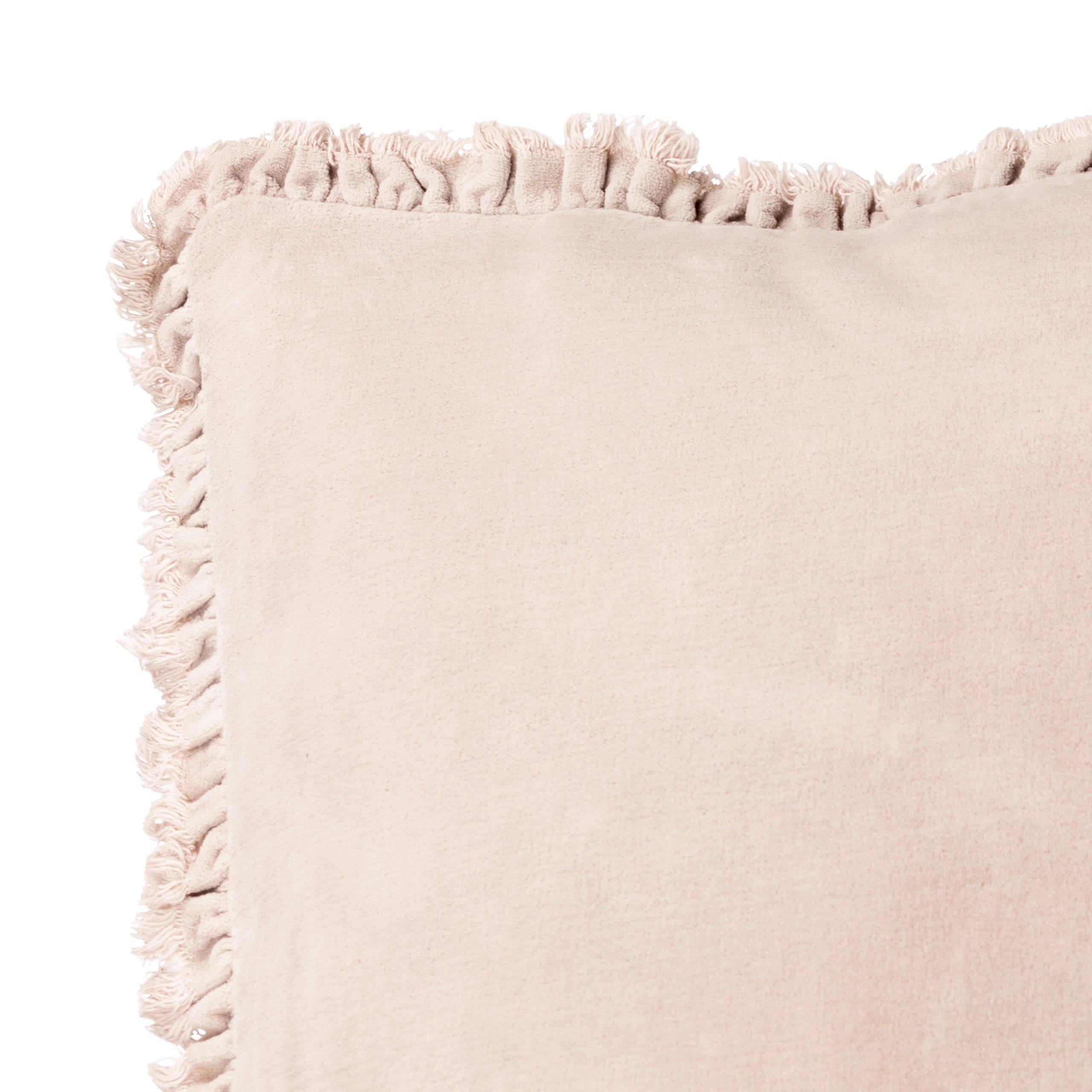 Natural - Yard - Bertie Cotton Velvet Feather Filled Cushion - 6