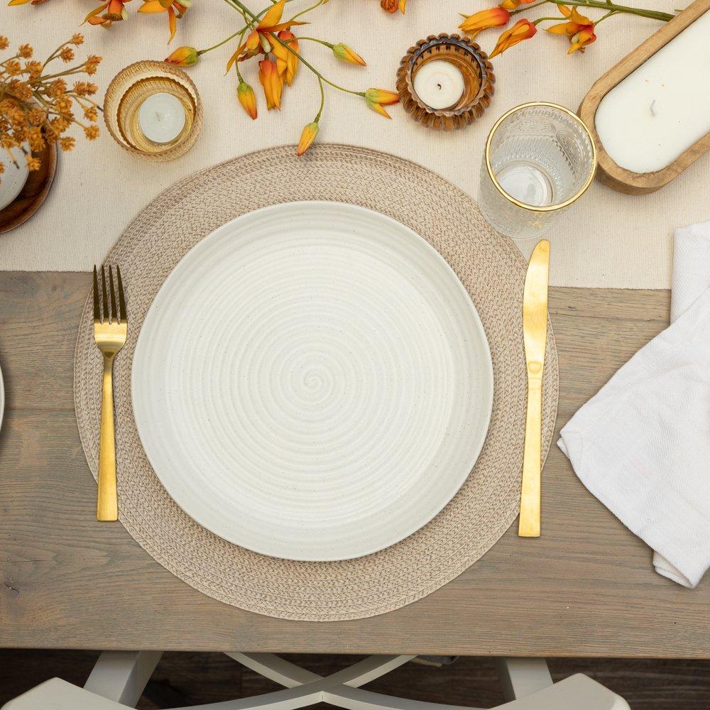 Hazel - D C Fix - Wipe Clean Round Weave Placemats Hazel - 4
