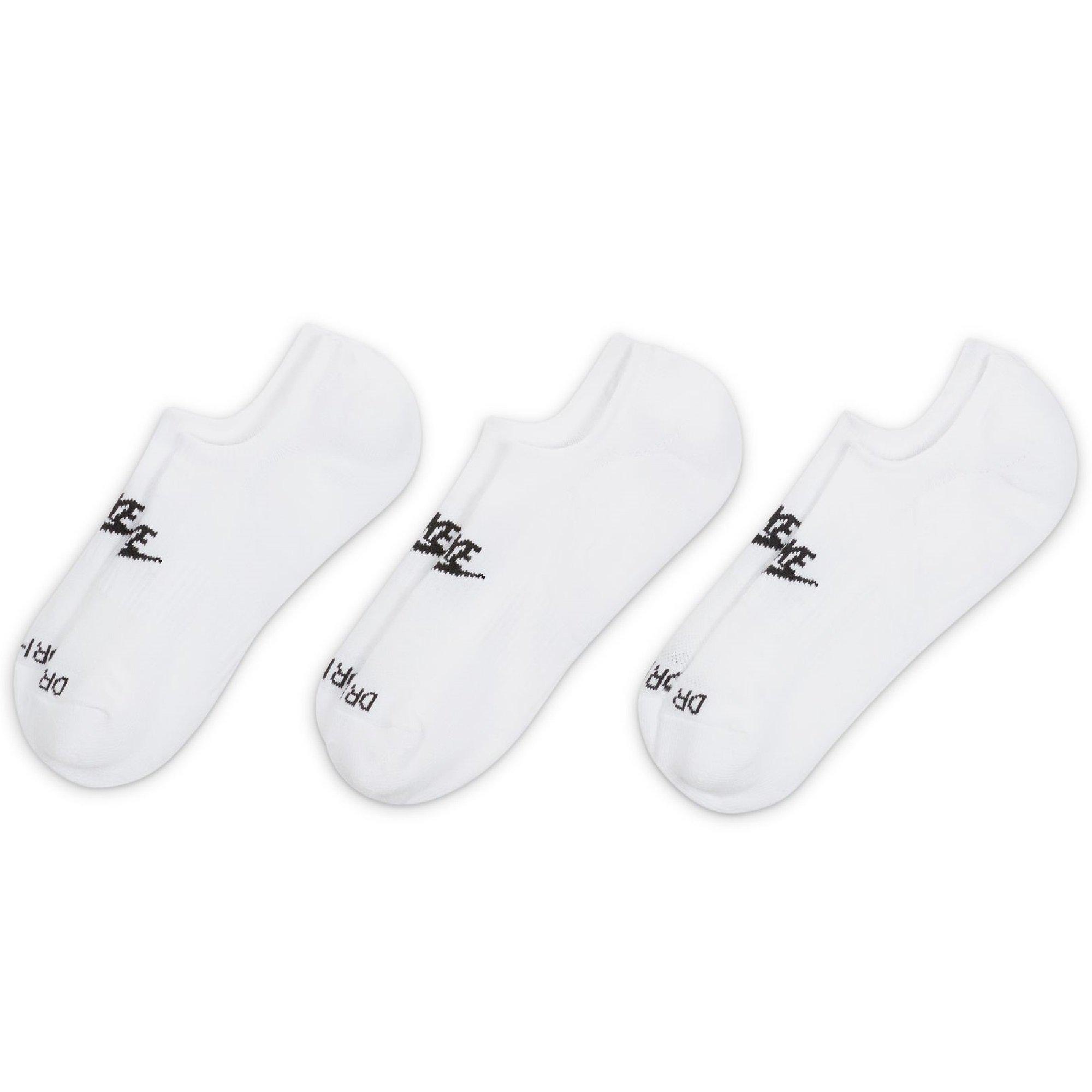 Blanc/Noir - Nike - Everyday Plus Cushioned Nike Footie 3pk Socks - 3