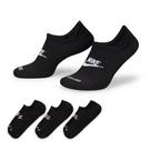 Noir/Blanc - Nike - Everyday Plus Cushioned  Footie 3pk Socks - 1