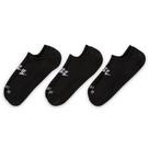 Noir/Blanc - Nike - Everyday Plus Cushioned  Footie 3pk Socks - 3