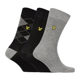 Lyle and Scott 3pc Pln Scks Sn99