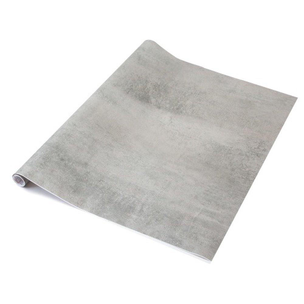 Grey - D C Fix - Concrete Grey Self-adhesive Vinyl Wrap 90cm wide - 2