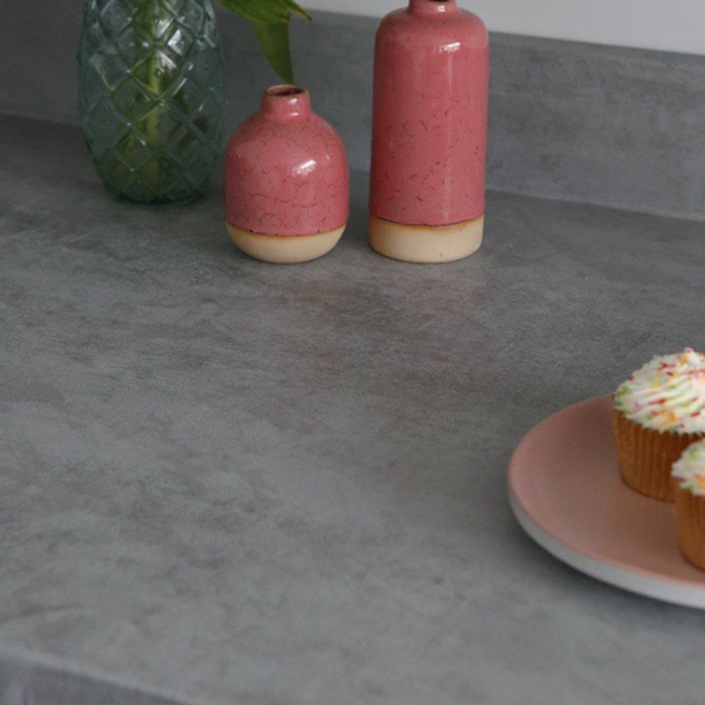 Grey - D C Fix - Concrete Grey Self-adhesive Vinyl Wrap 90cm wide - 5